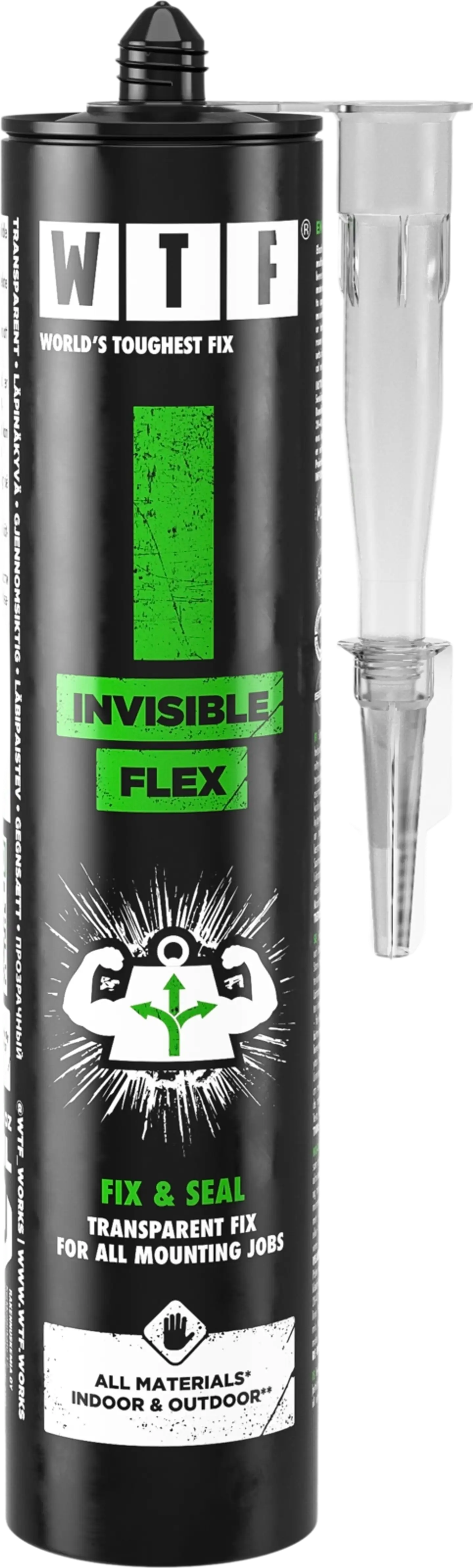 WTF Liima ja tiivistysmassa I Invisible Flex 310ml kirkas