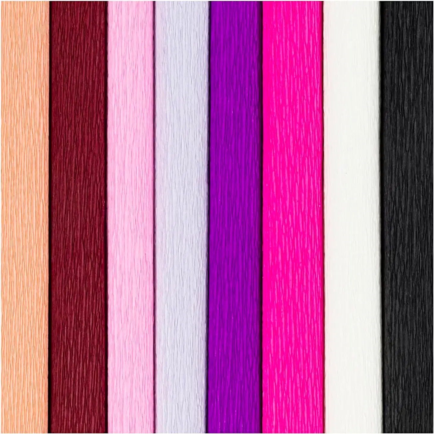 Creativ Company kreppipaperi, lila/pinkki sävyt, 8 ark - 3