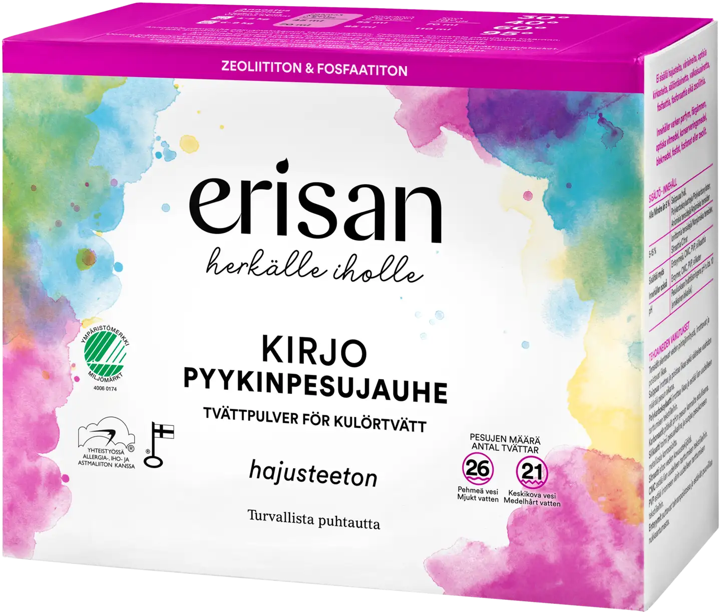 Erisan Hajusteeton Kirjo Pyykinpesujauhe 1 kg