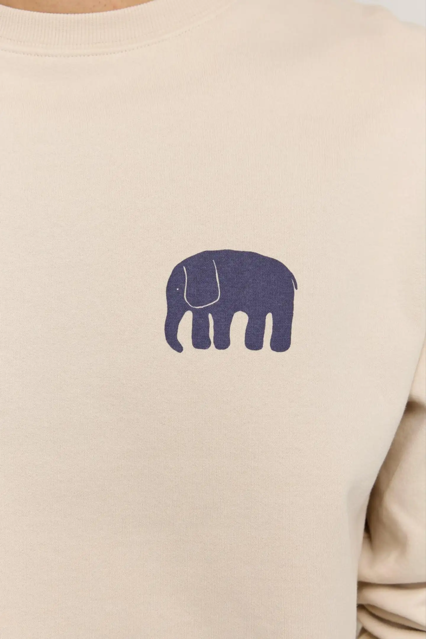 Finlayson miesten collegepusero Elefantti - Off white - 5