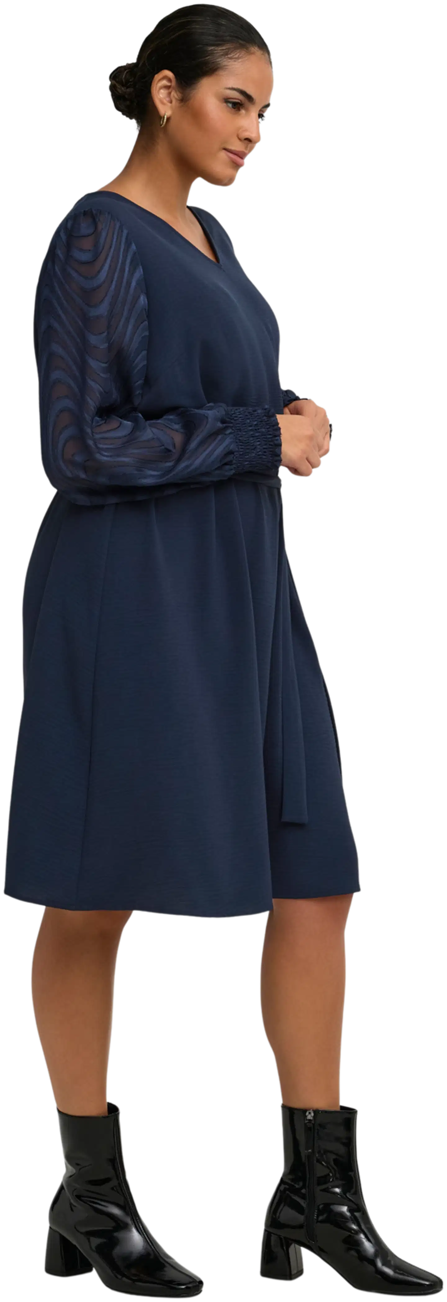 ONLY CARMAKOMA naisten mekko Carmetta - Navy Blazer - 5