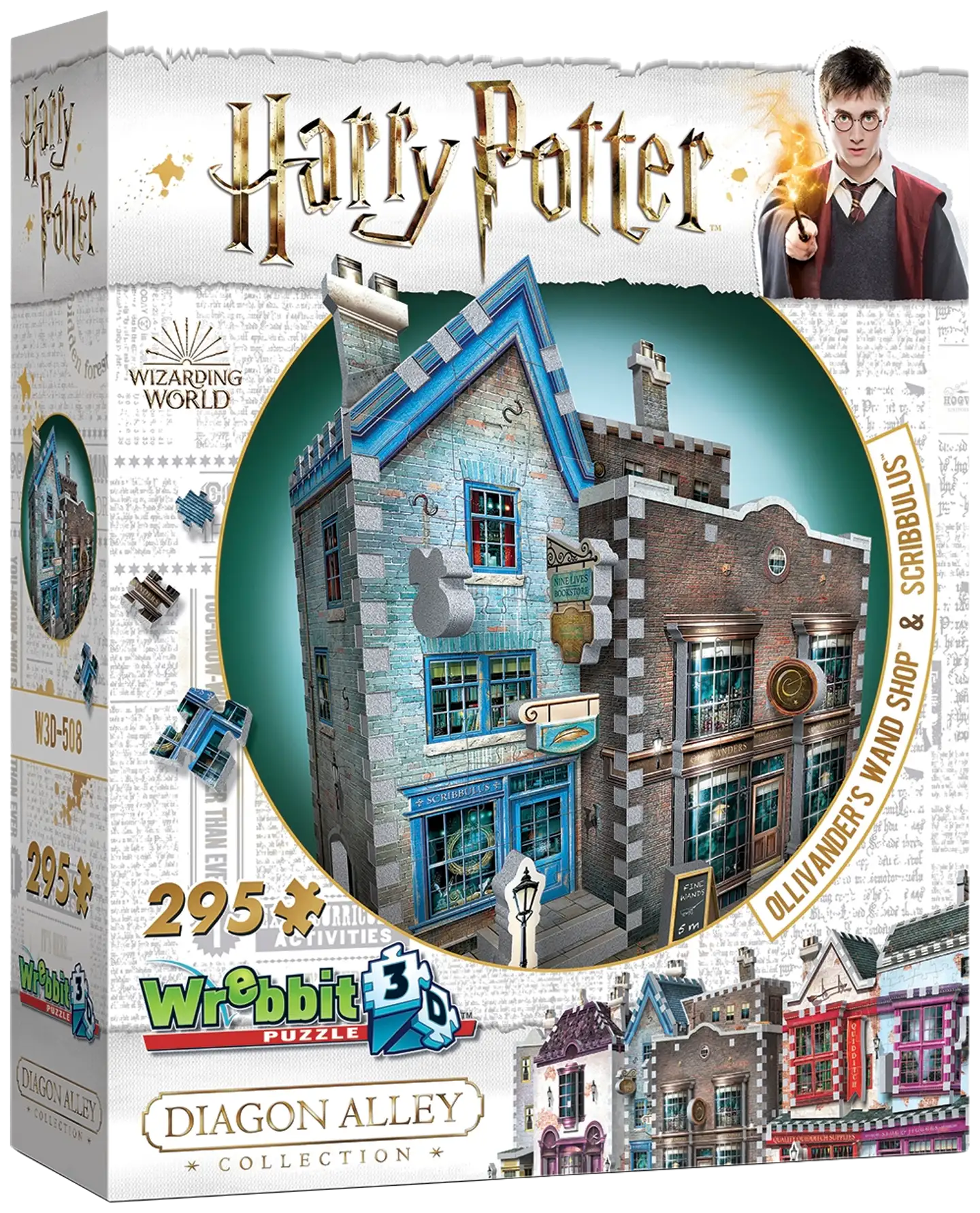 Wrebbit Harry Potter Ollivander's wand shop & Scribbulus 3D-palapeli - 1