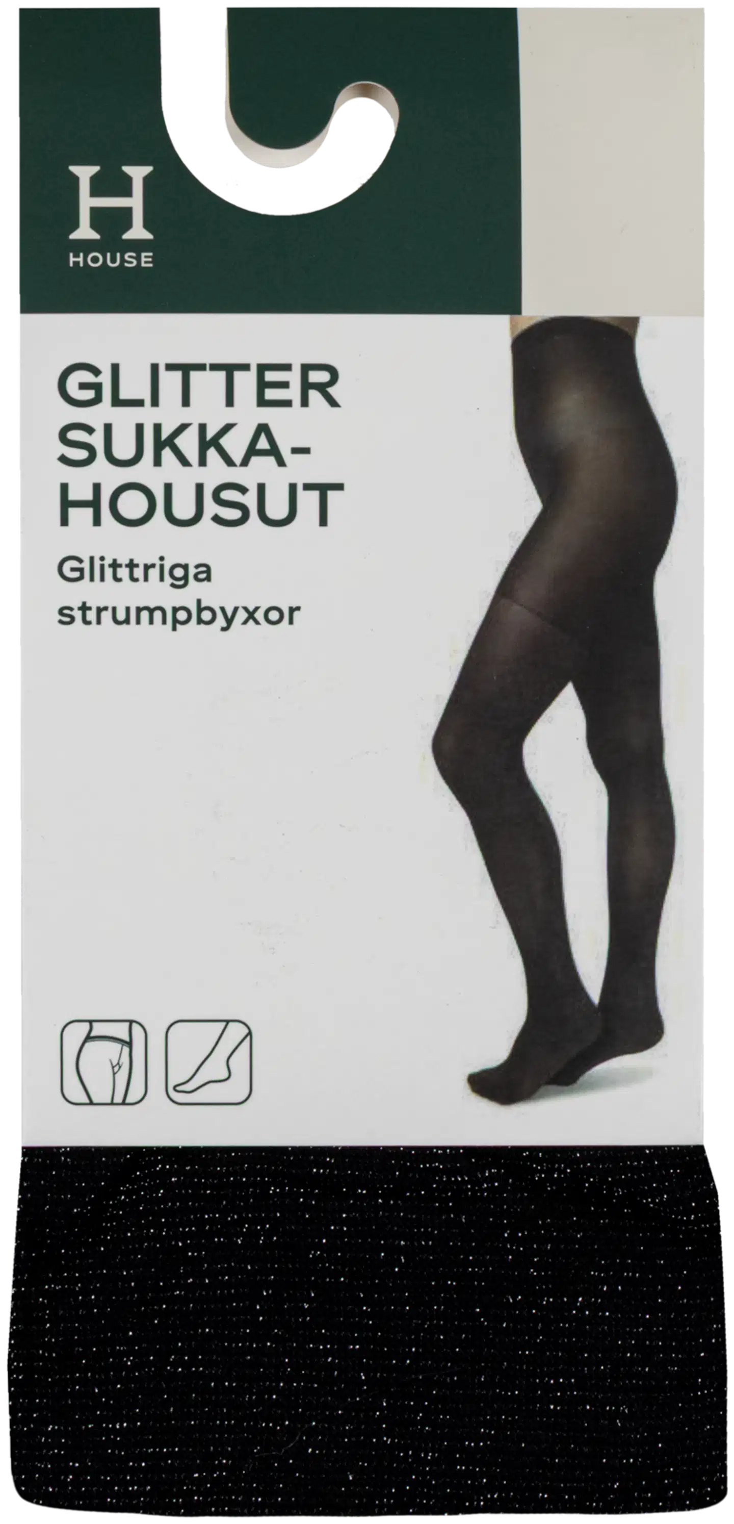 House naisten glittersukkahousut DSHH282602 - Black