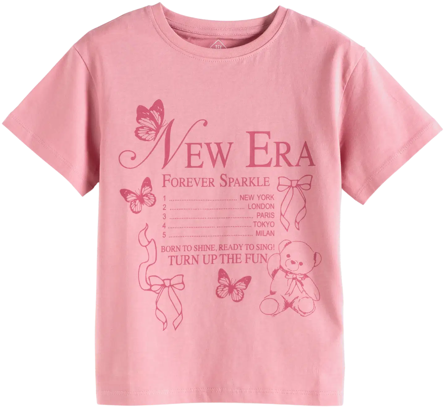 TEX BASIC lasten t-paita I276629 - PINK 2 - 3
