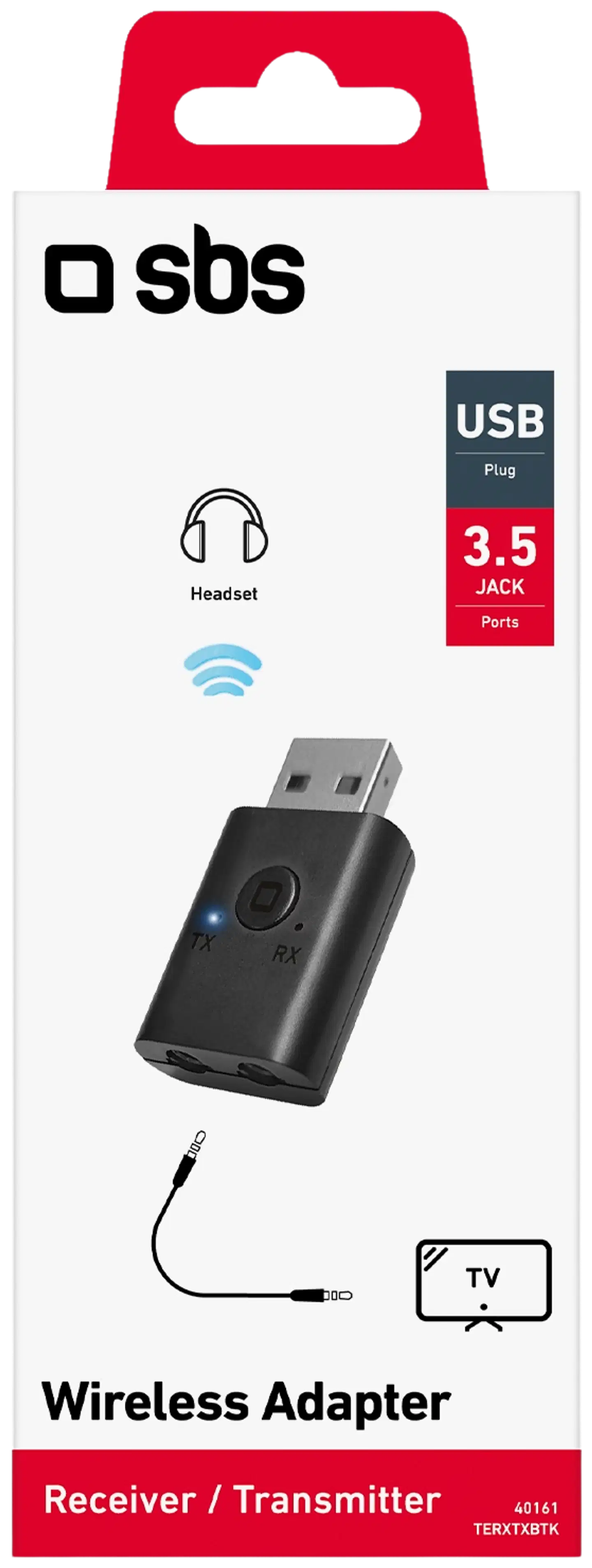 SBS audio adapteri USB-A - 3.5mm - 2