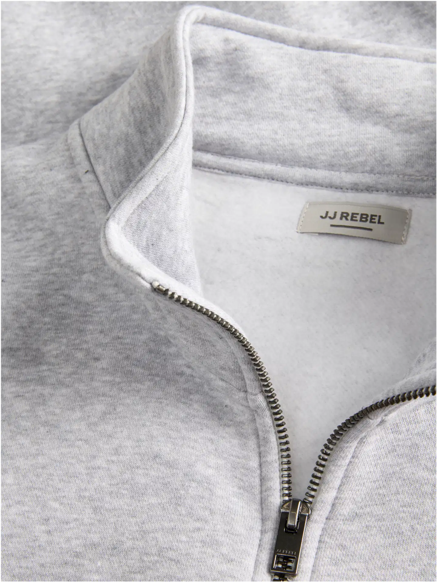 JJ Rebel miesten svetari Jrebcrest 12304803 - Light Grey Melange - 3