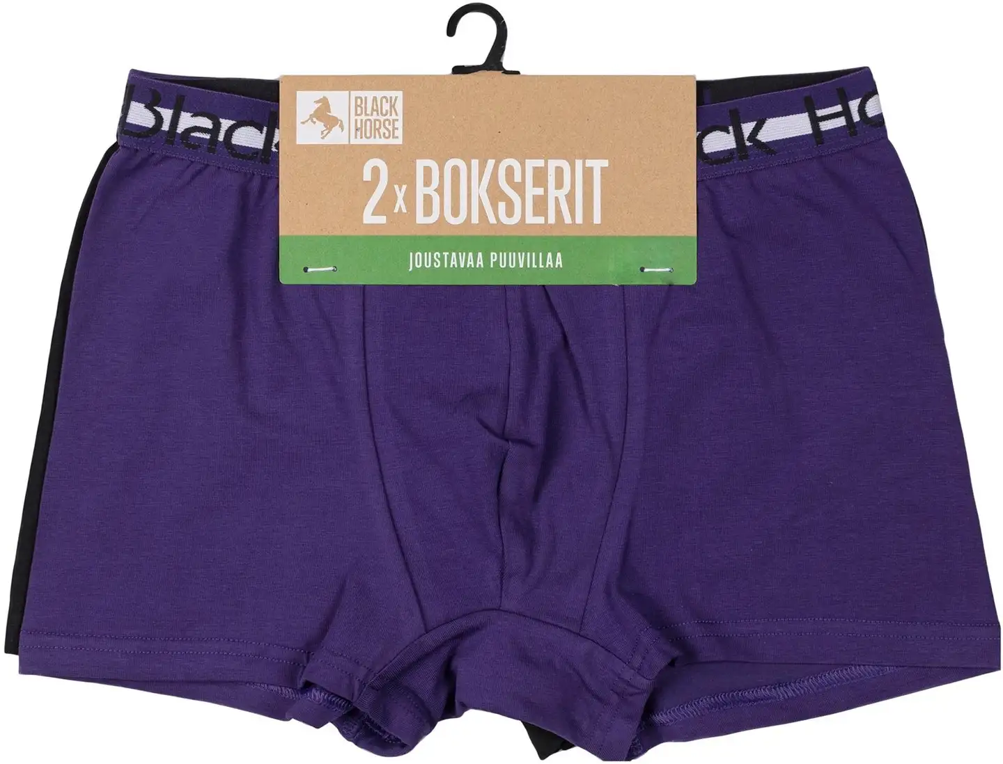 Black Horse lasten bokserit 2-pack J037 - Purple Night - 2