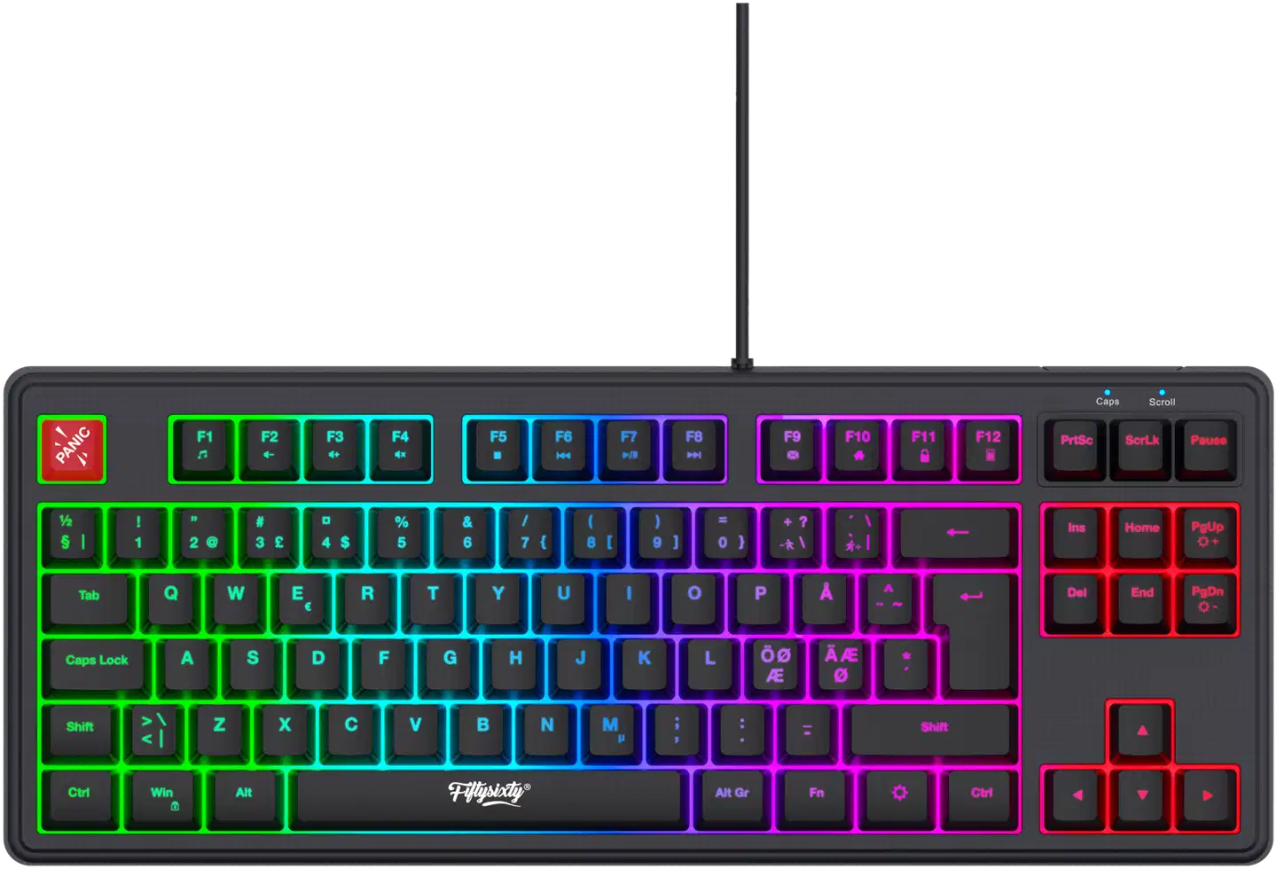 5060 STINGRAY TKL LED Pelinäppäimistö musta - 1