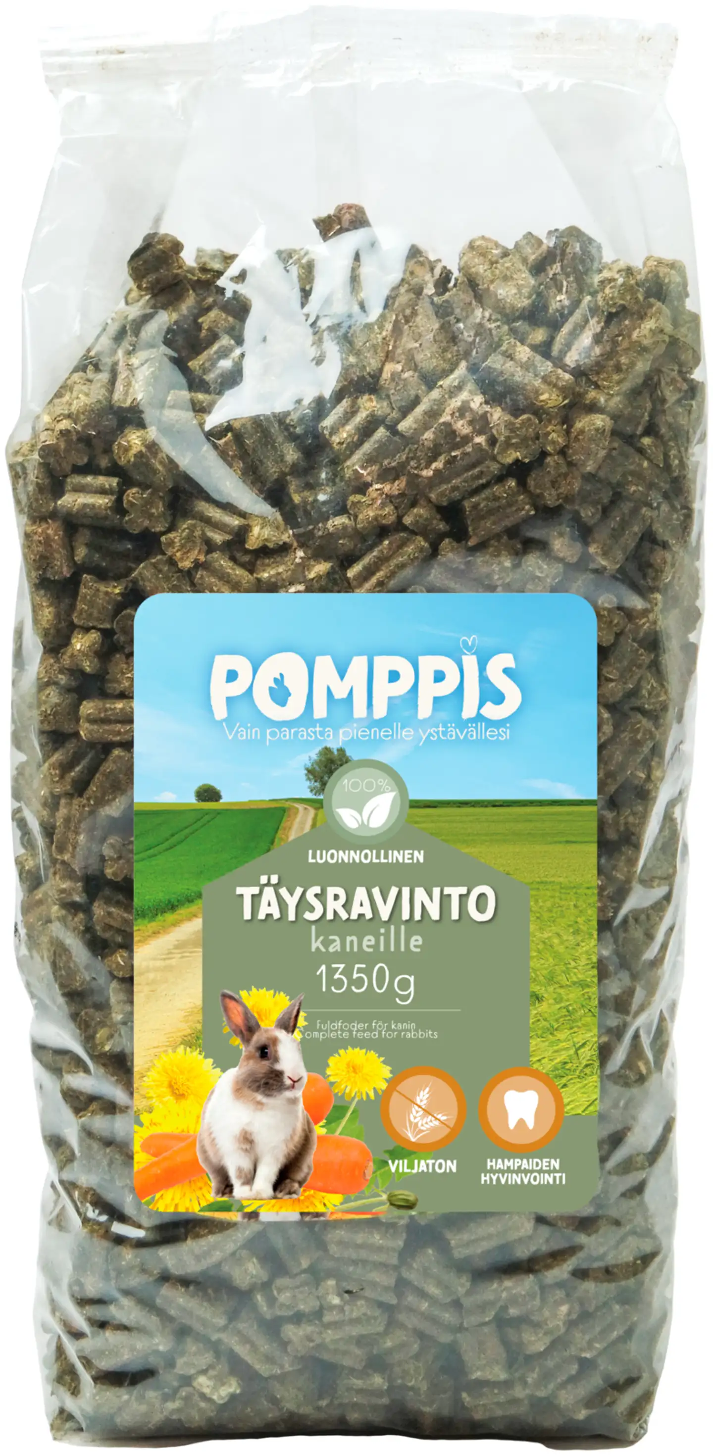 Pomppis kanin viljaton täysravinto 1350g - 1