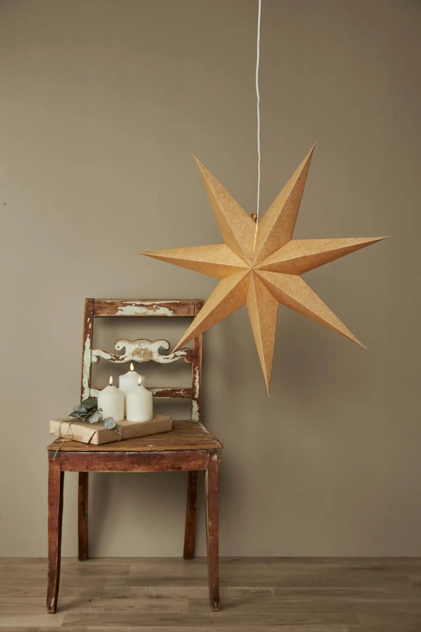 Star Trading Paperijoulutähti Cotton 60x60cm kulta - 3