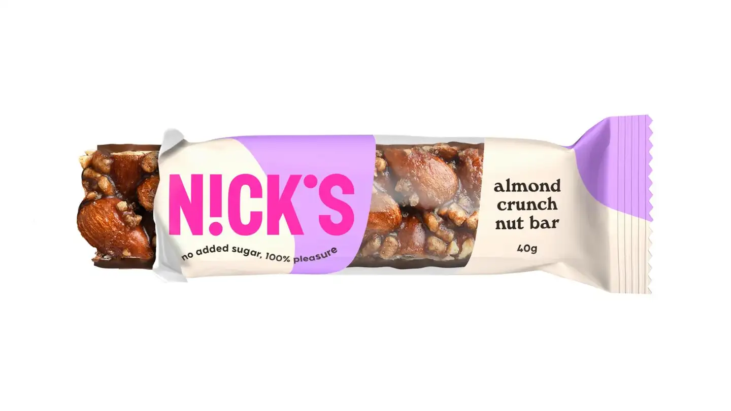 Nick’s almond crunch nut bar mantelipatukka 40g - 2