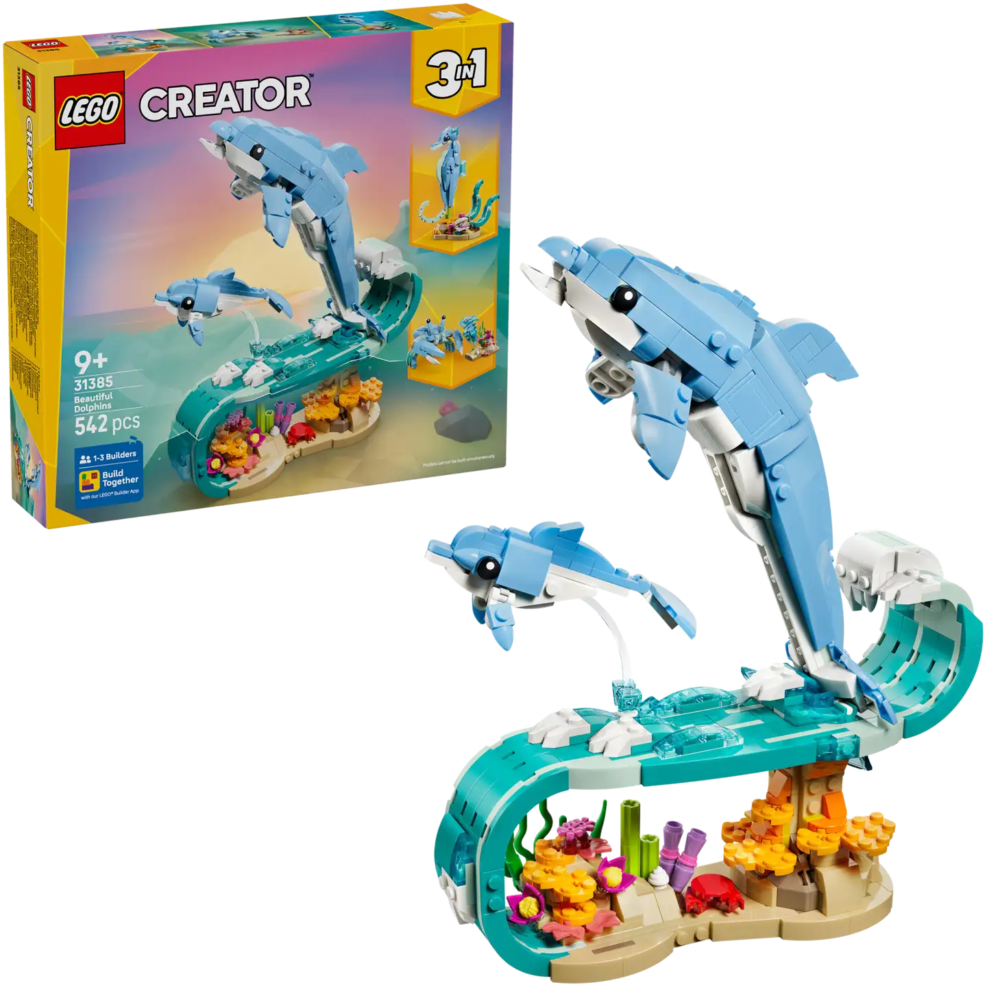 LEGO® Creator 31385 Merieläimet: Söpöt delfiinit - 1