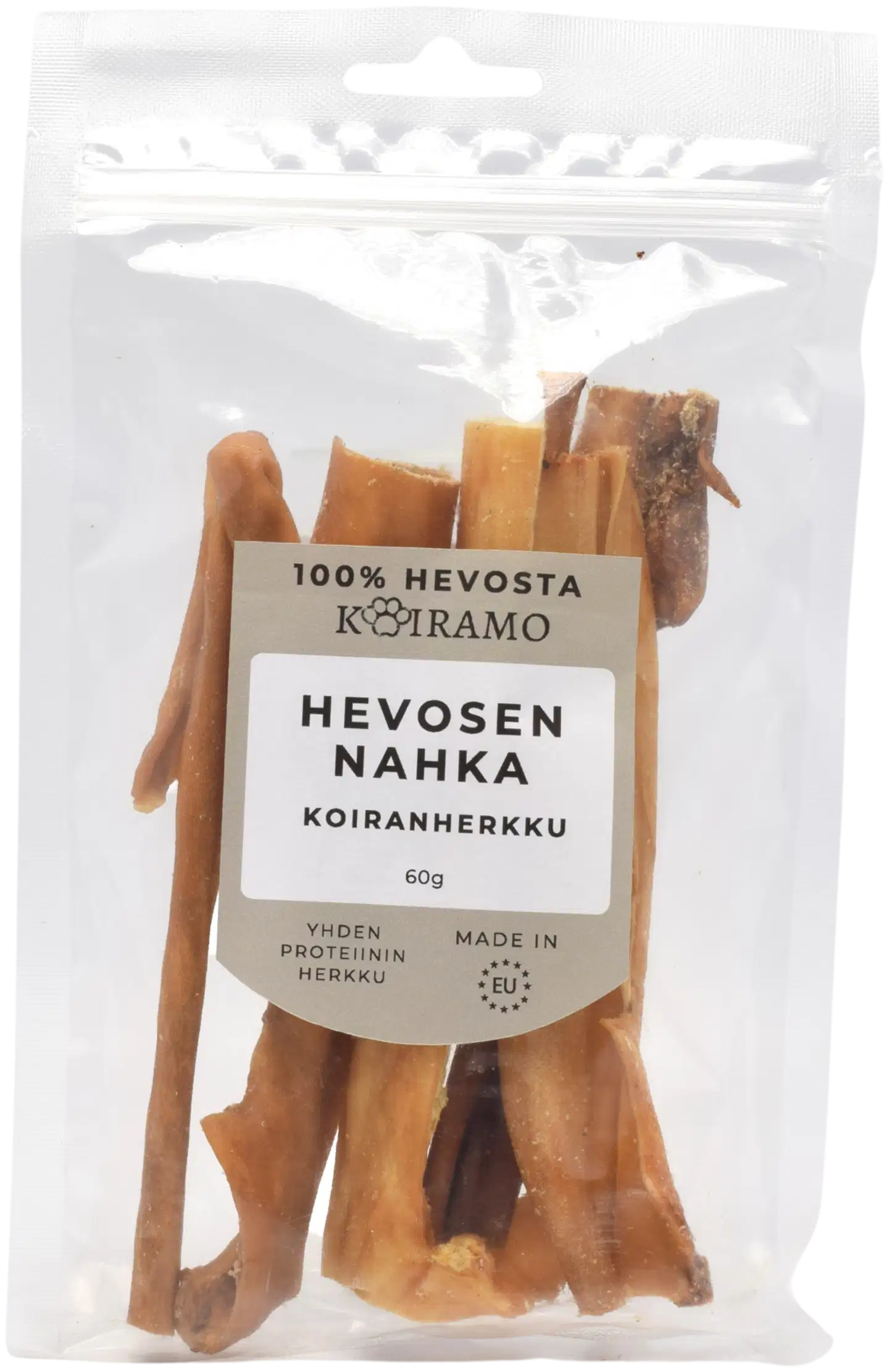 Hevosennahka koiranherkku pureskeluun 60g Koiramo - 1