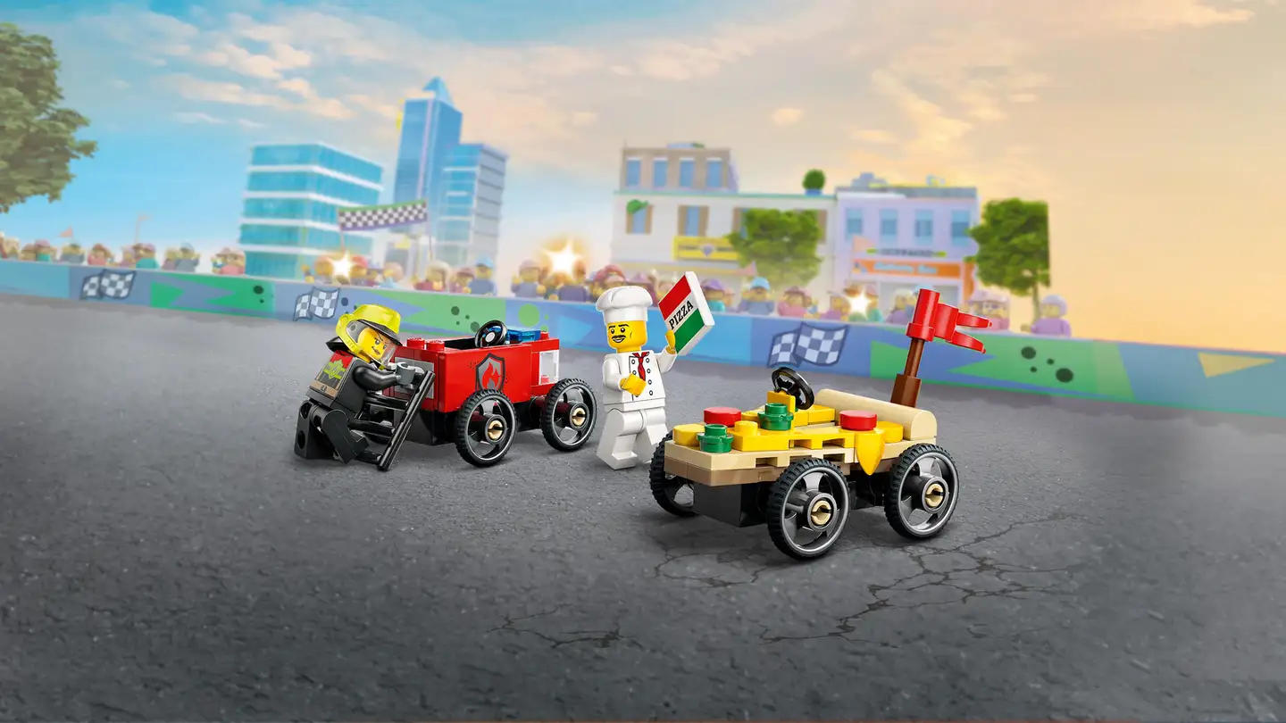 LEGO® City Great Vehicles 60458 Pizza-auto vastaan  paloauto – kilpa-autopakkaus - 8