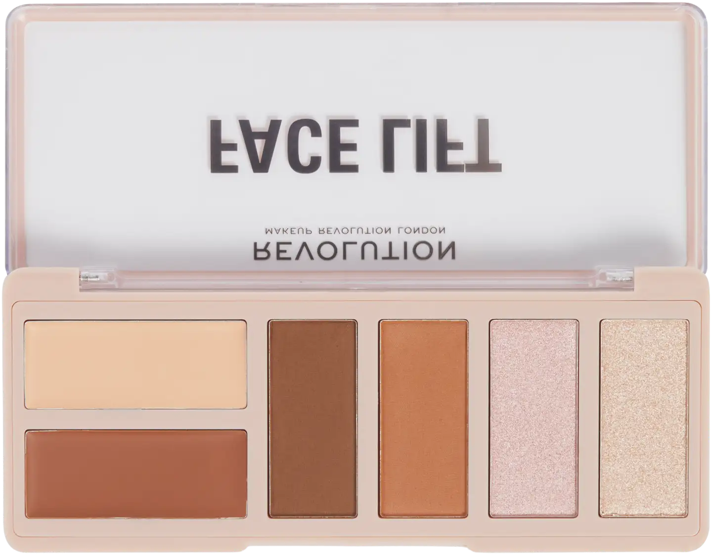 Makeup Revolution Face Lift Palette Light to Medium kasvojen korostuspaletti 6 sävyä 10,8g - 3