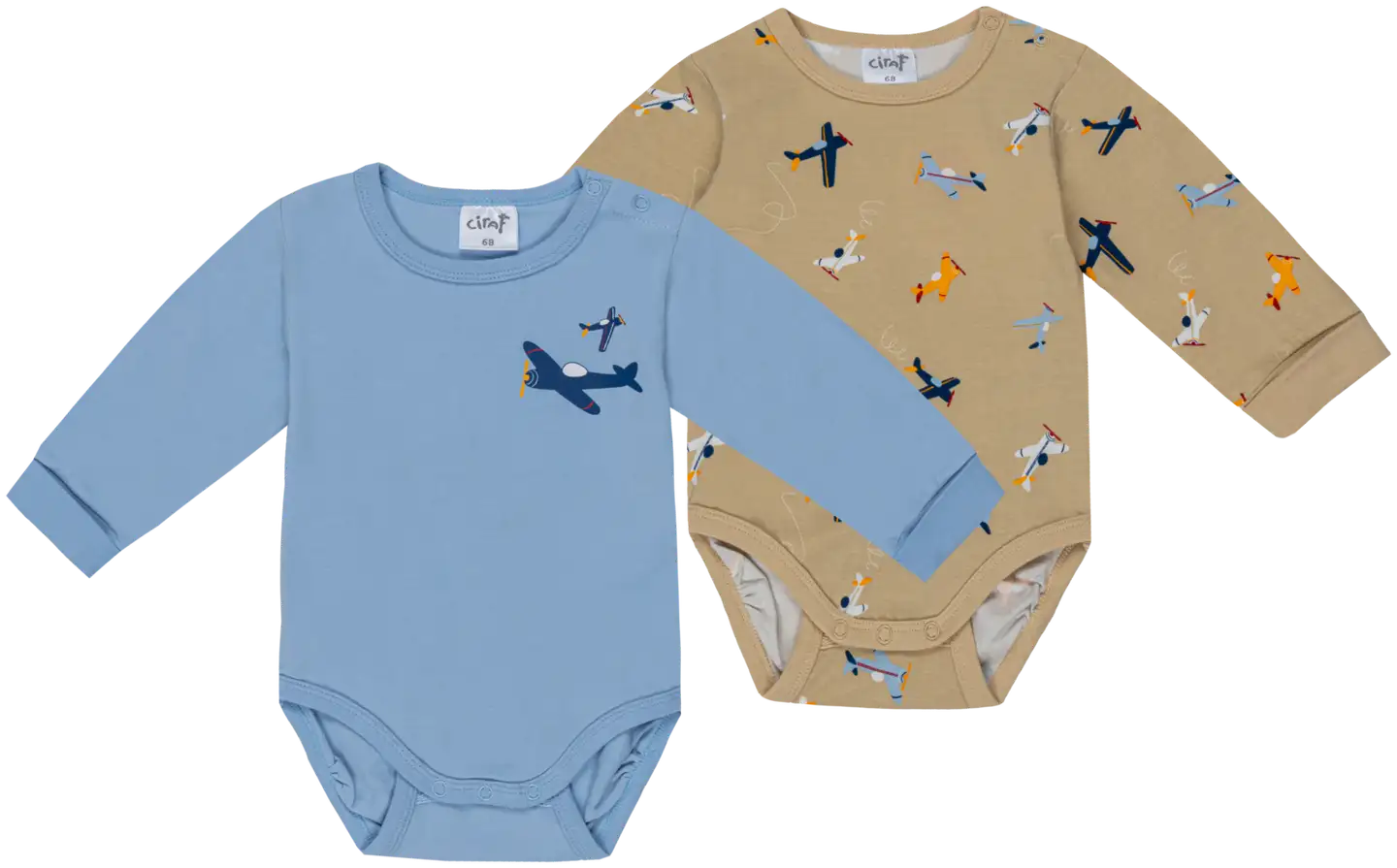 Ciraf vauvojen body 250B260130 2-pack - 15-1217tcx mojave desert - 1