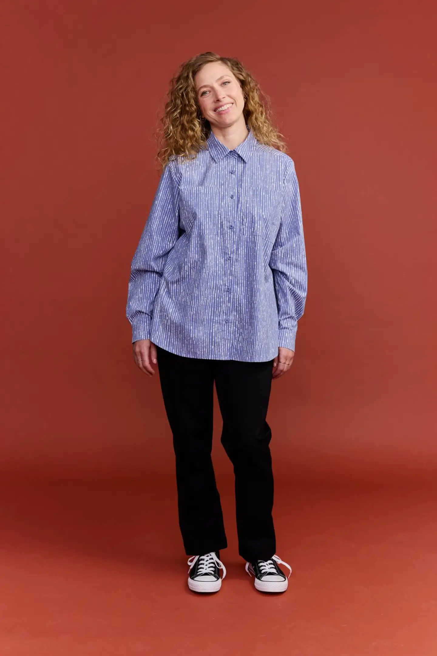 Finlayson naisten pusero Korte - Blue stripe - 3