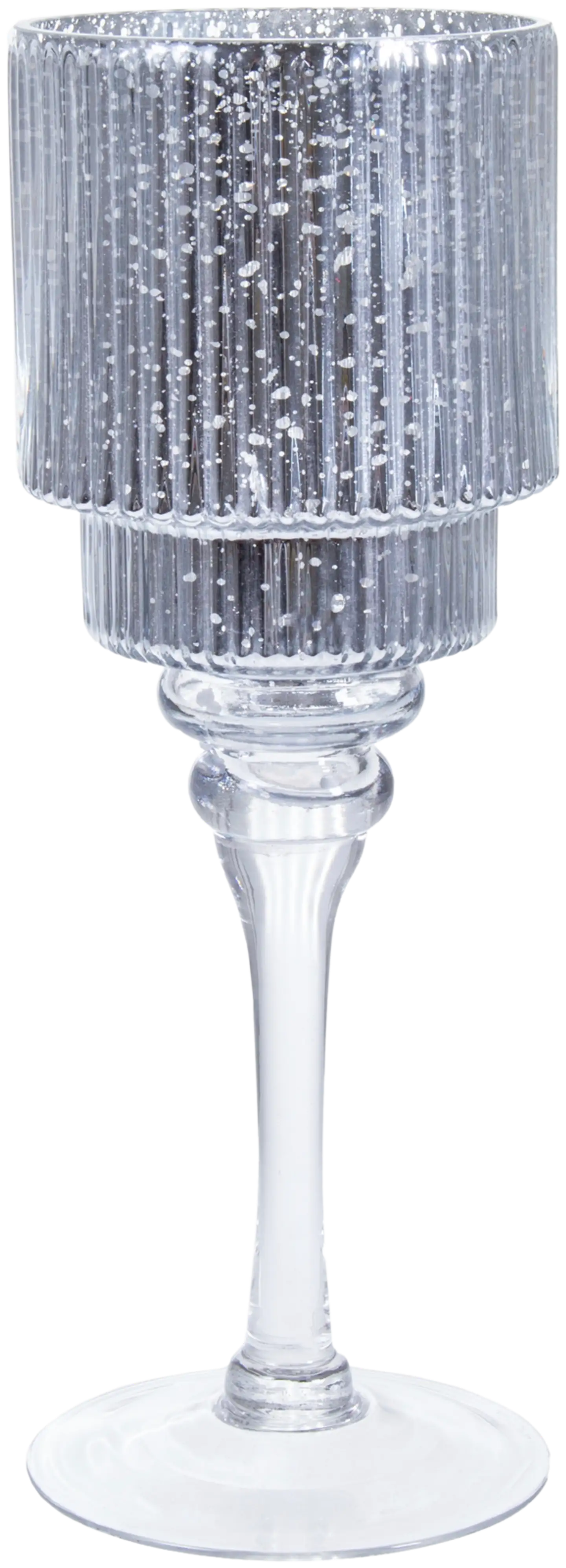 AmandaB Kynttilänjalka Ø12x30cm, hopea