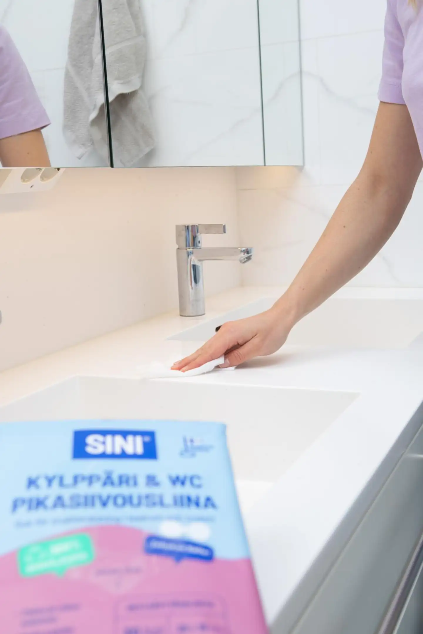SINI WC & Kylppäri kostea pikasiivousliina 30 kpl - 4