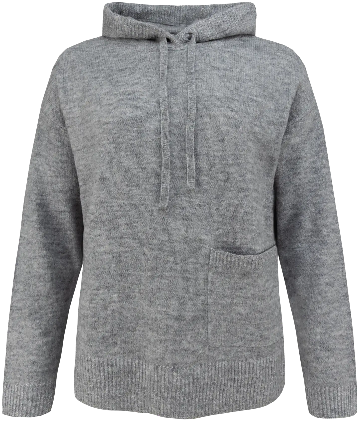 TEX naisten hupullinen neulepusero I997013 - GREY CHINE LIGHT - 1