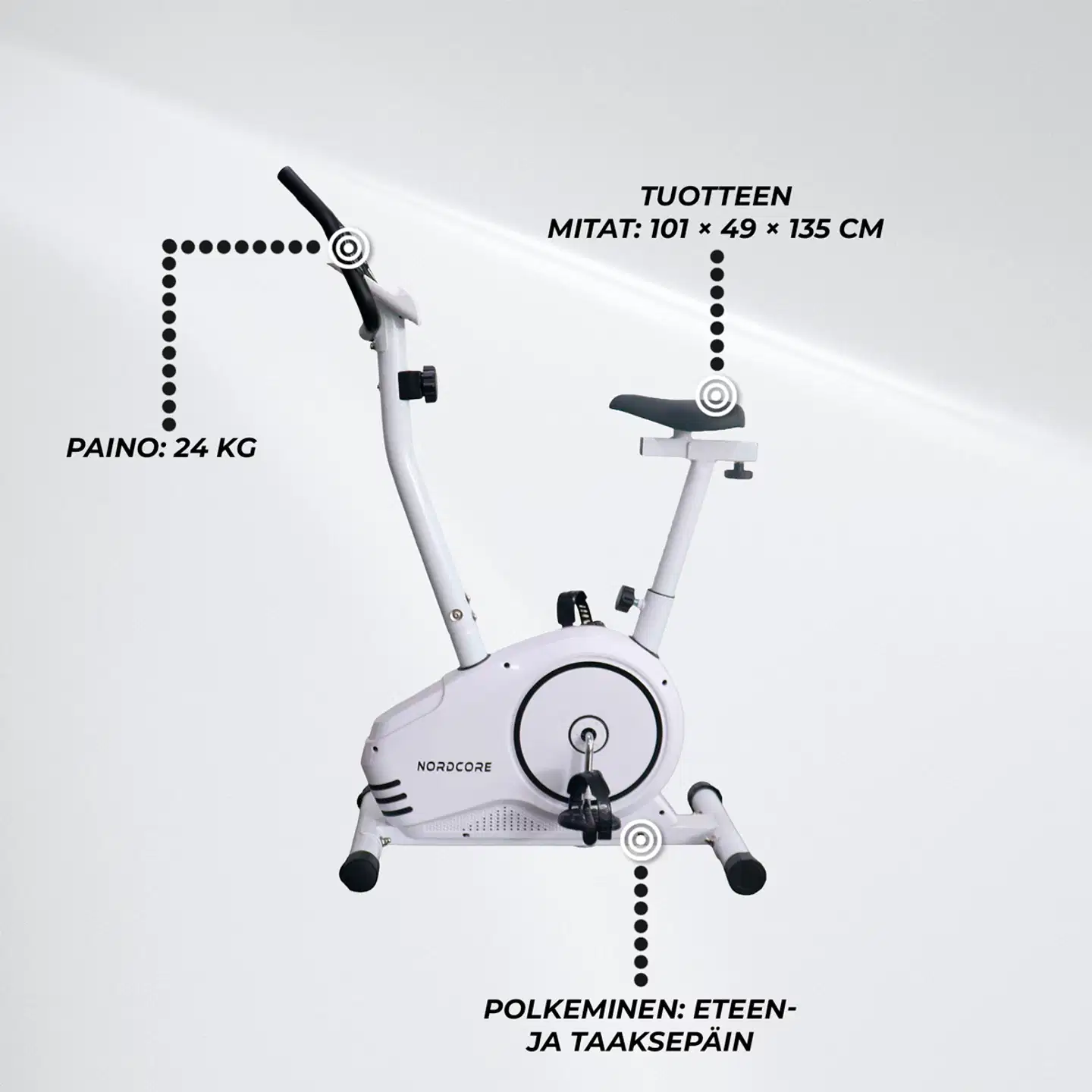 Nordcore Kuntopyörä 600 Valkoinen - 9