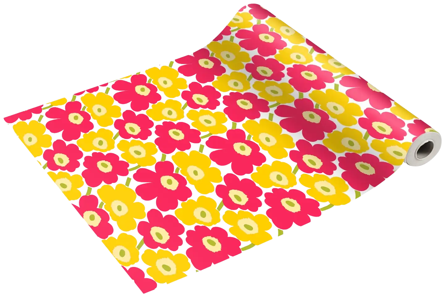 Marimekko Mini Unikko pinkkikeltainen kaitaliina 1kpl/0,4x4,8m