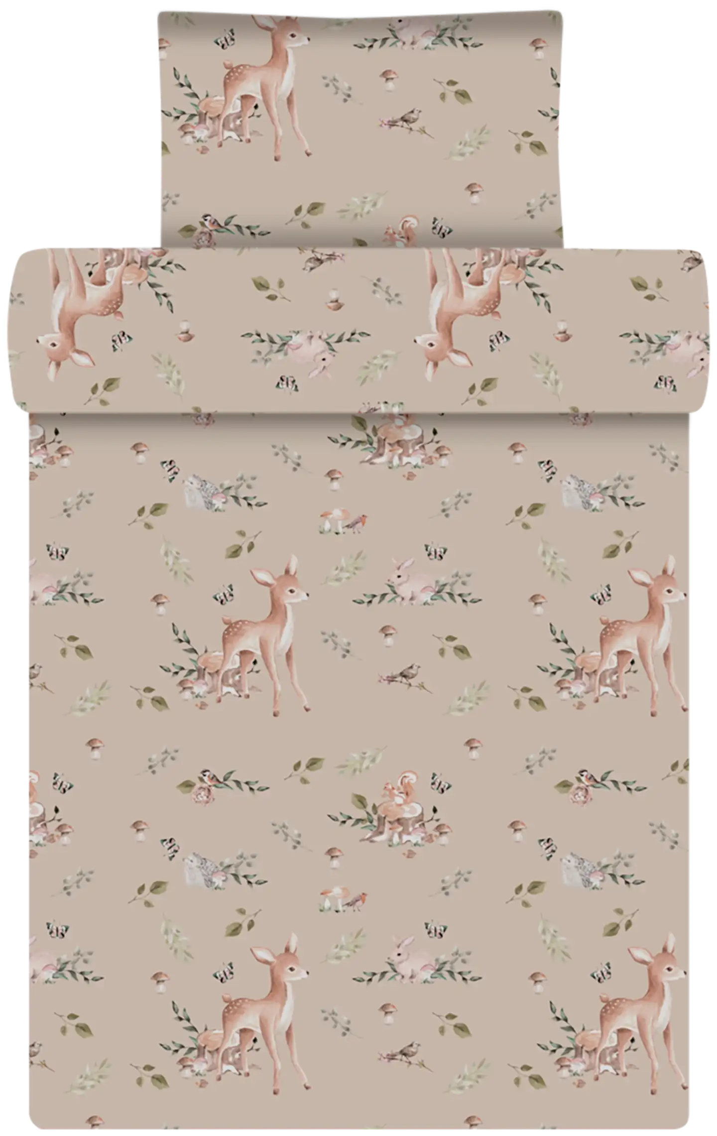 Ciraf lasten pussilakanasetti Bambi 120x160 cm, beige