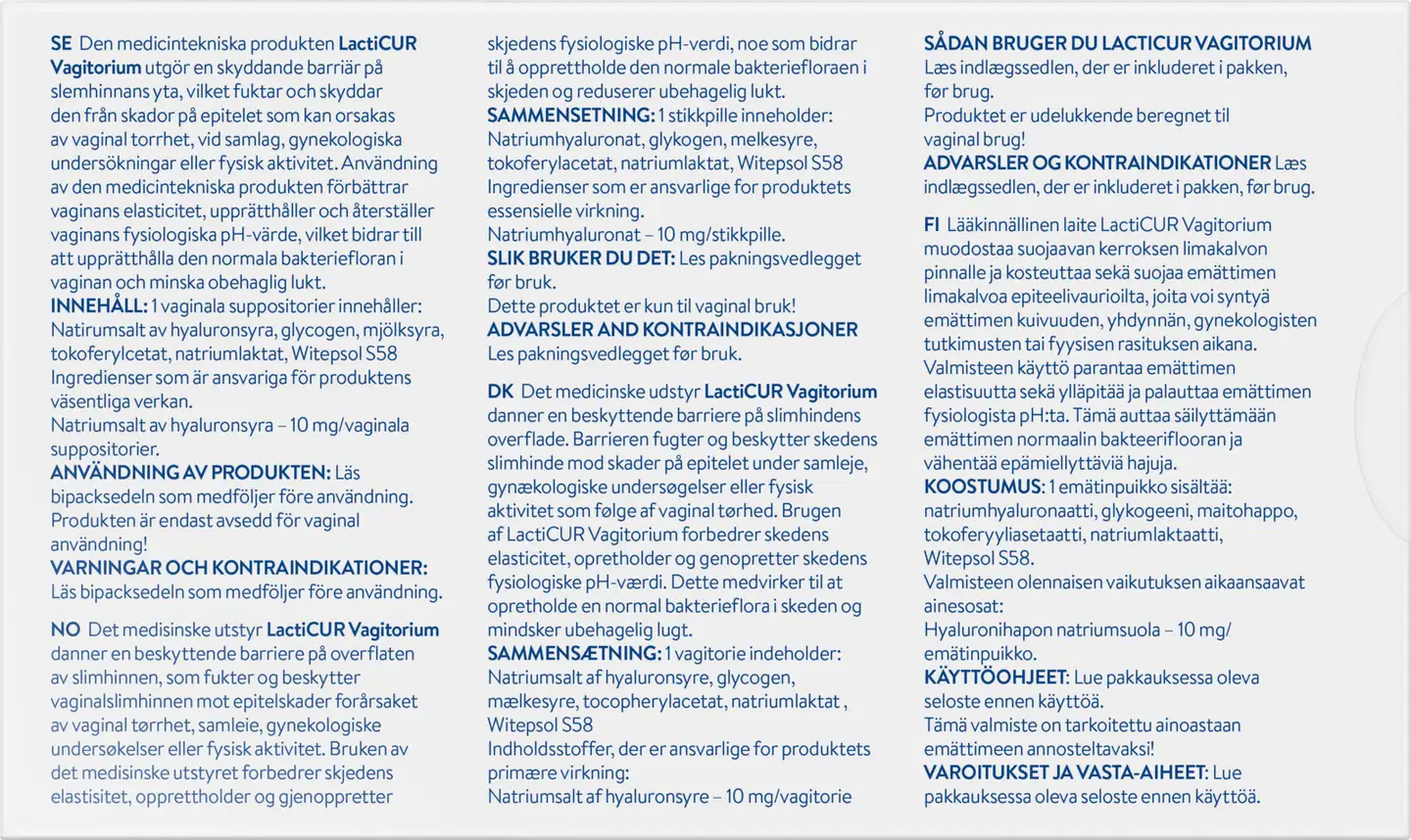 RFSU LactiCUR Vagitorium Emätinpuikko 10 kpl - 2