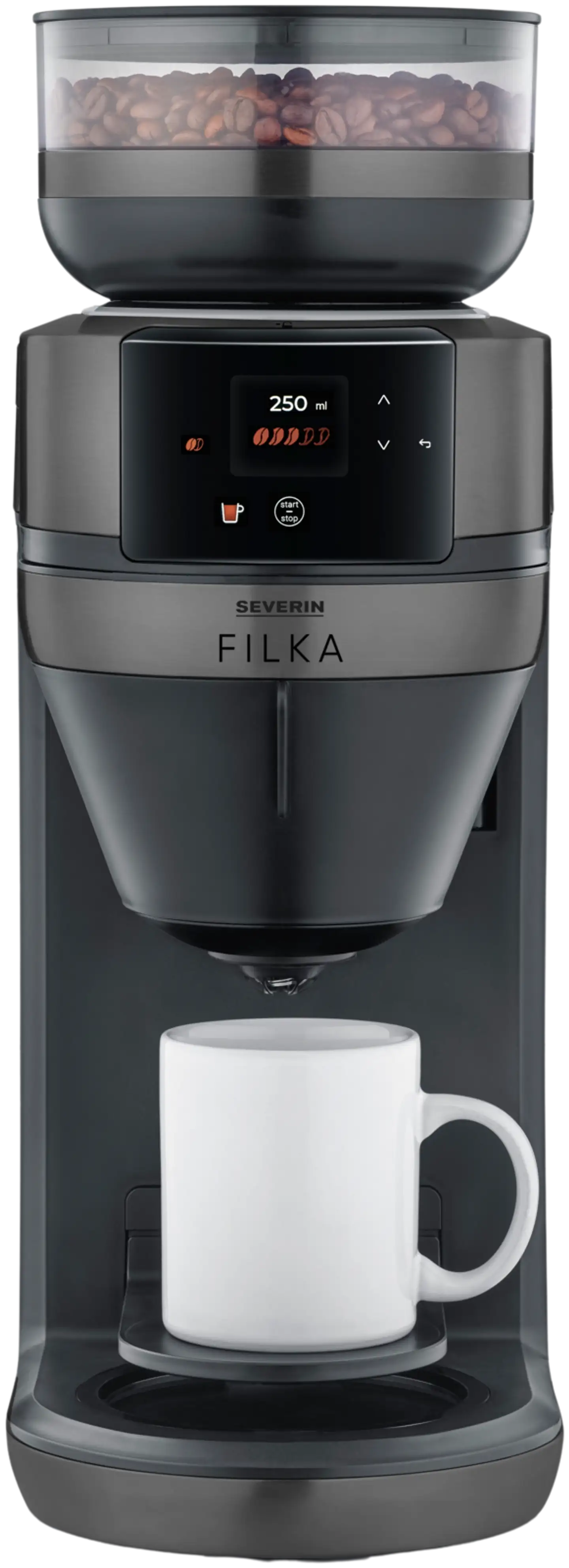 Severin kahvinkeitin lasikannulla KA4854 Filk Dark Inox - 3