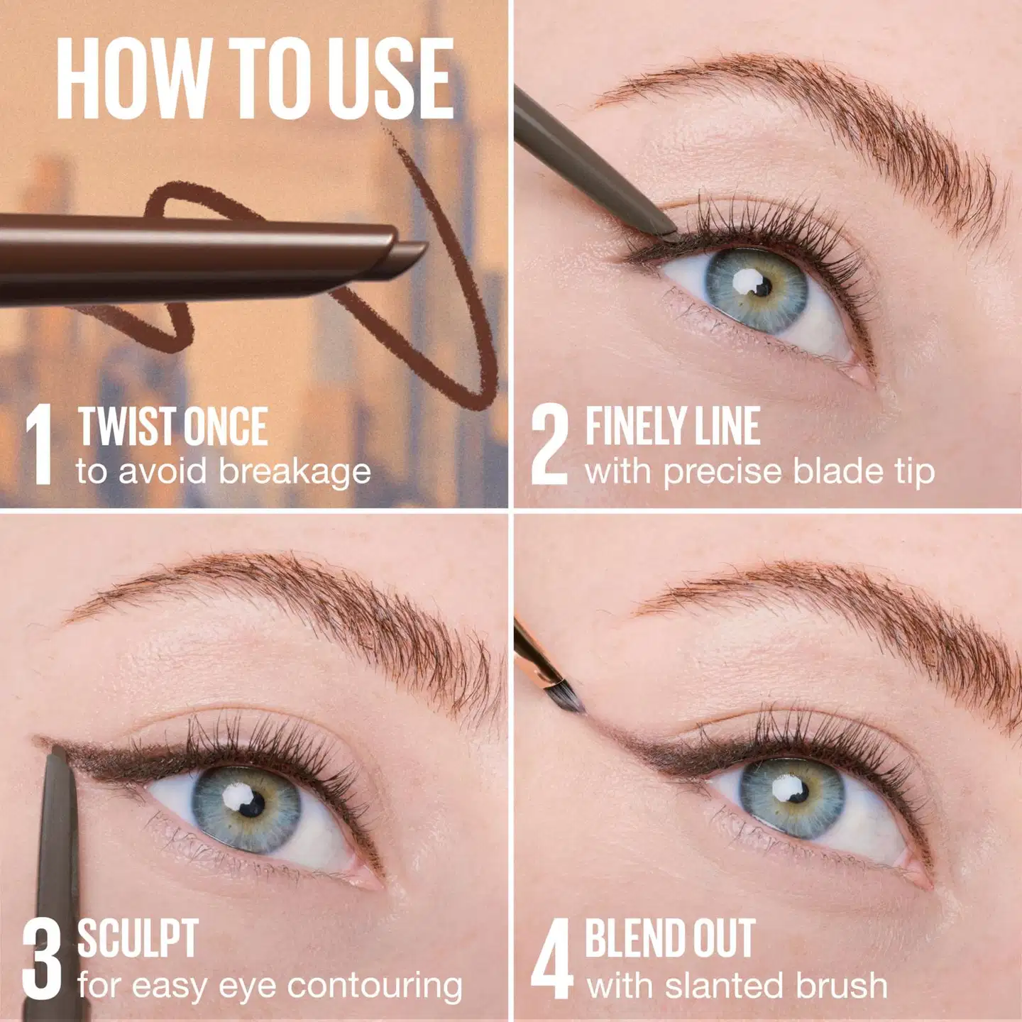 Maybelline New York Sculpting Stix Silmänrajauskynä Black Blur 0,7 g - Rosy Sculpt - 10