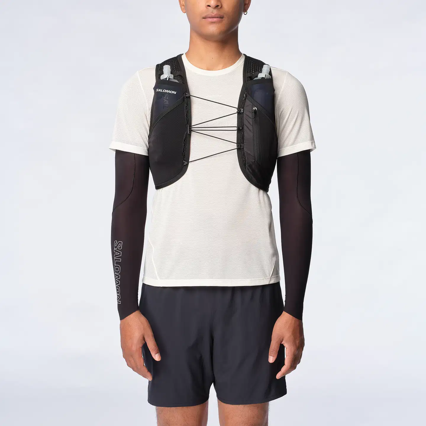 Salomon Active skin 4 set juoksuliivi - BLACK/METAL/ - 4