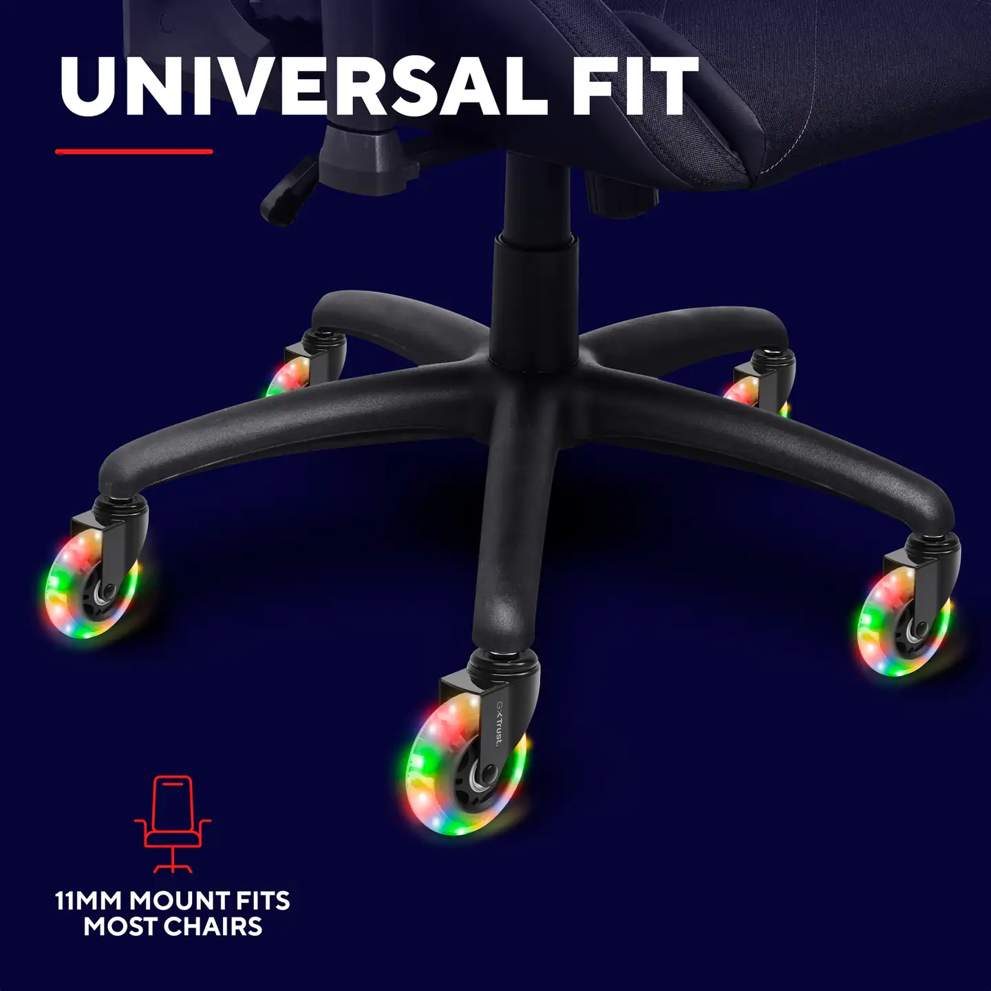 Trust Valaistut pelituolin pyörät GXT 701 LED - 7