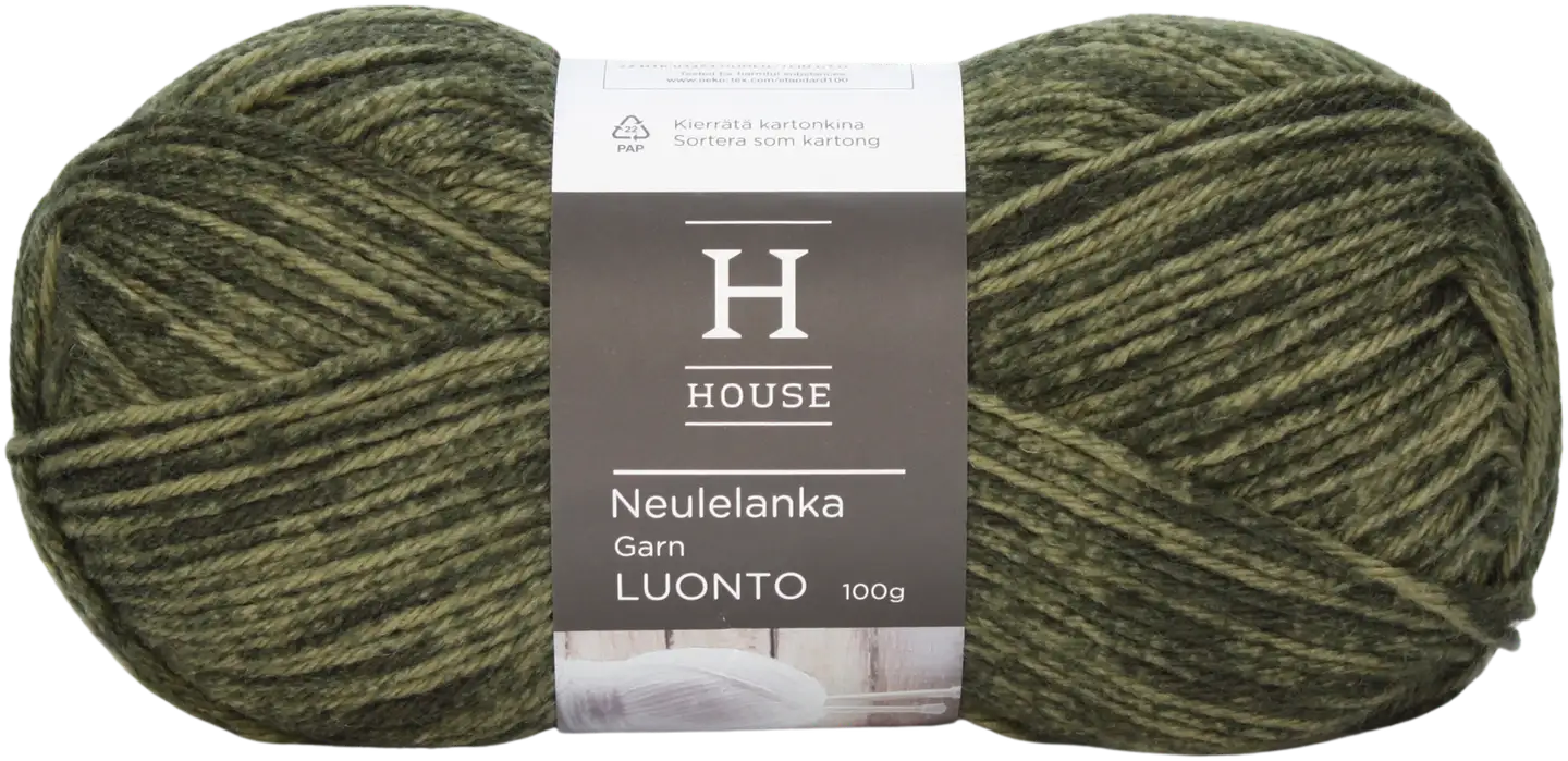 House kuviolanka Luonto 100 g Forest Green 31677