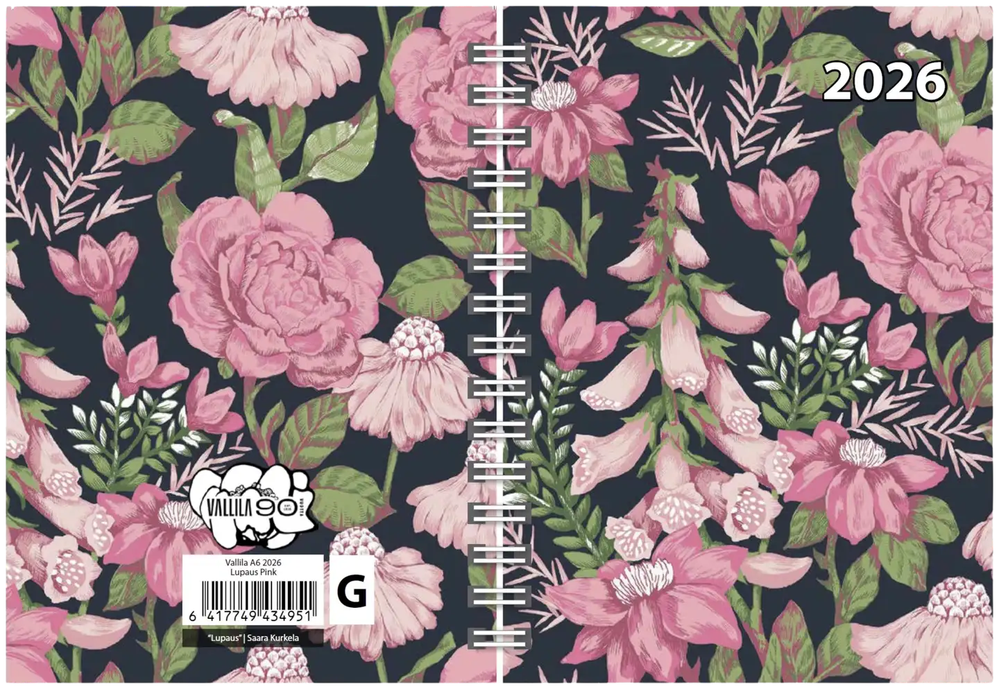 Vuosikalenteri Vallila A6 2026 Lupaus - 1