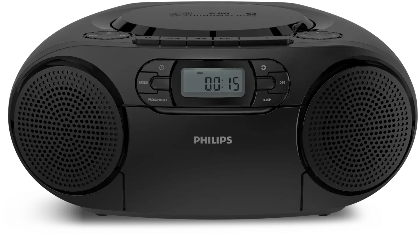 Philips kannettava CD-radio-kasettisoitin TAZ2200/10 musta - 2