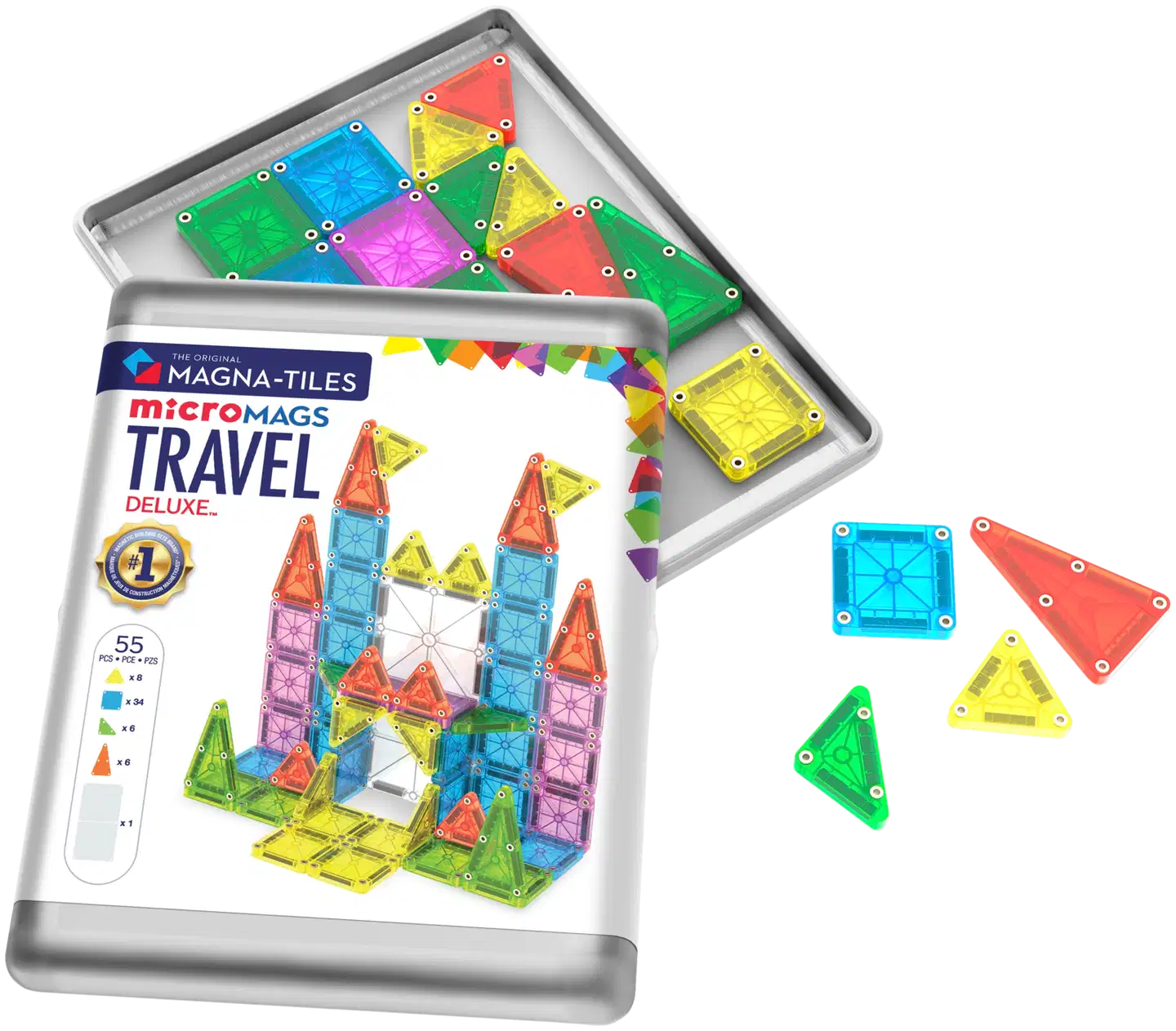 Magna-Tiles microMAGS Deluxe Travel -matkapakkaus 55 osaa - 1