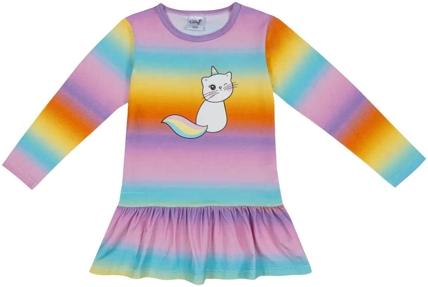 Ciraf lasten trikootunika catnicorn 25tc260243 - Rainbow aop - 1