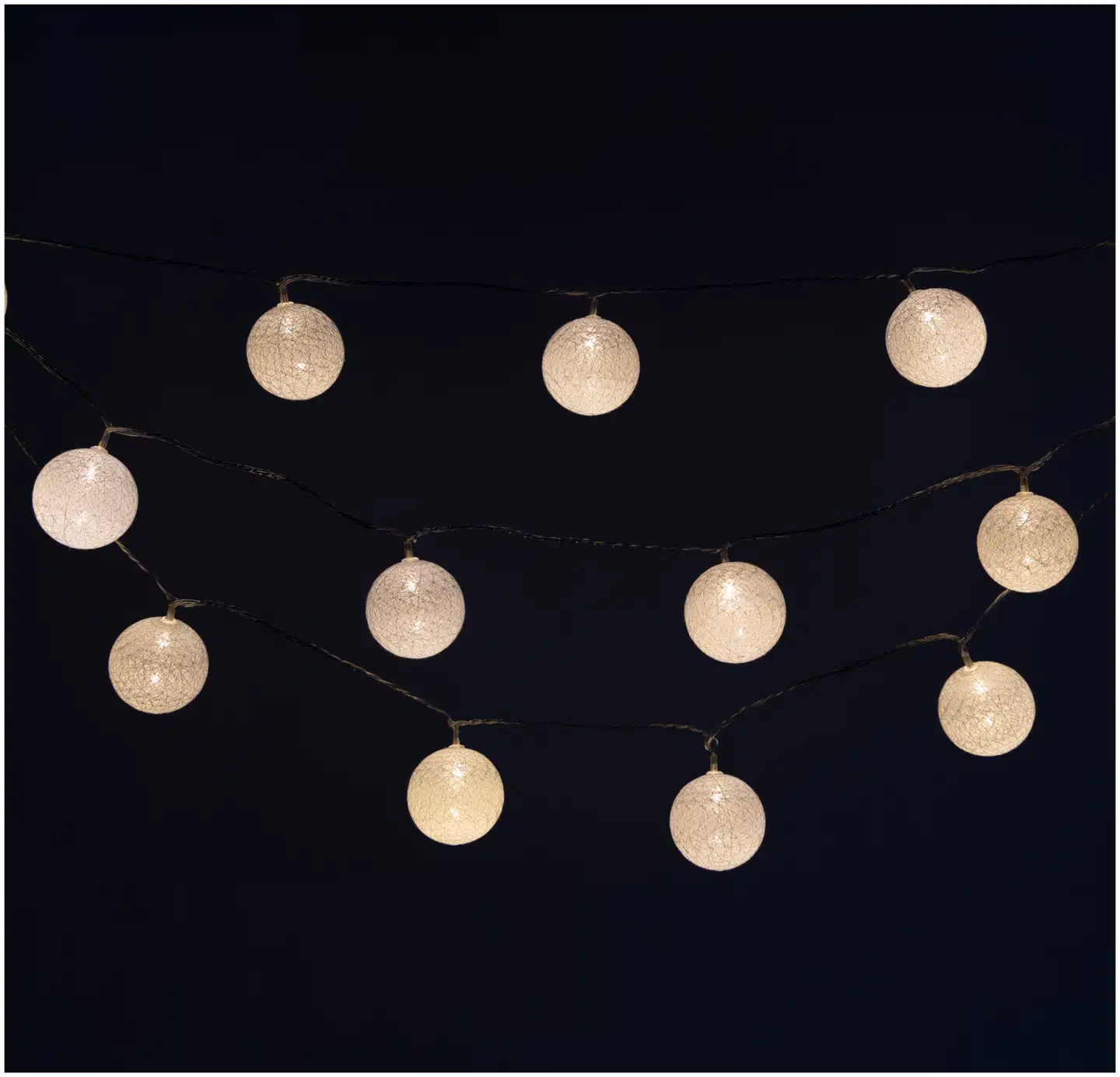 House Cotton ball ulkovalosarja 24 LED IP44, valkoinen - 2