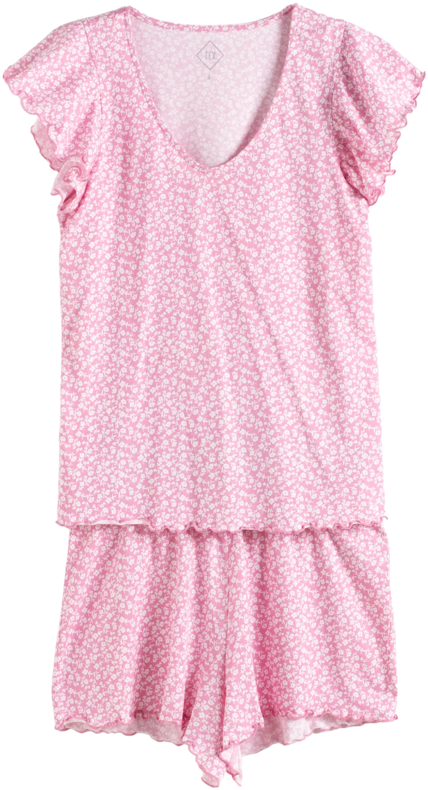 TEX naisten shortsipyjama I279928 - pink - 3