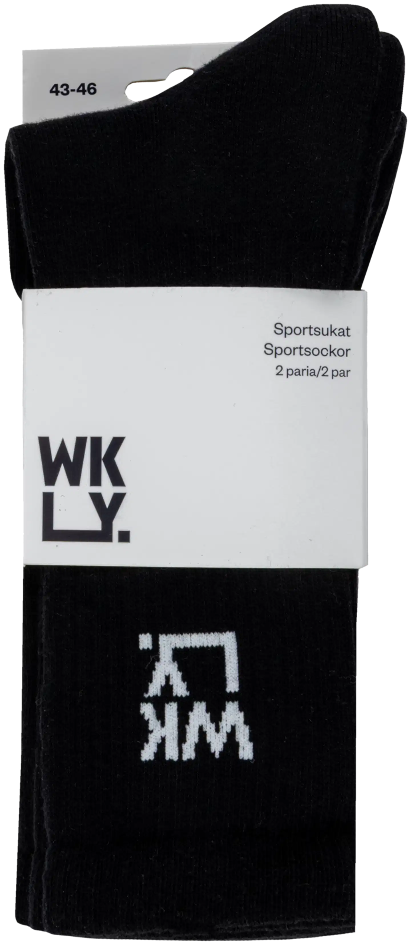 WKLY. unisex sportsukat 193W062601 2-pack - BLACK - 2