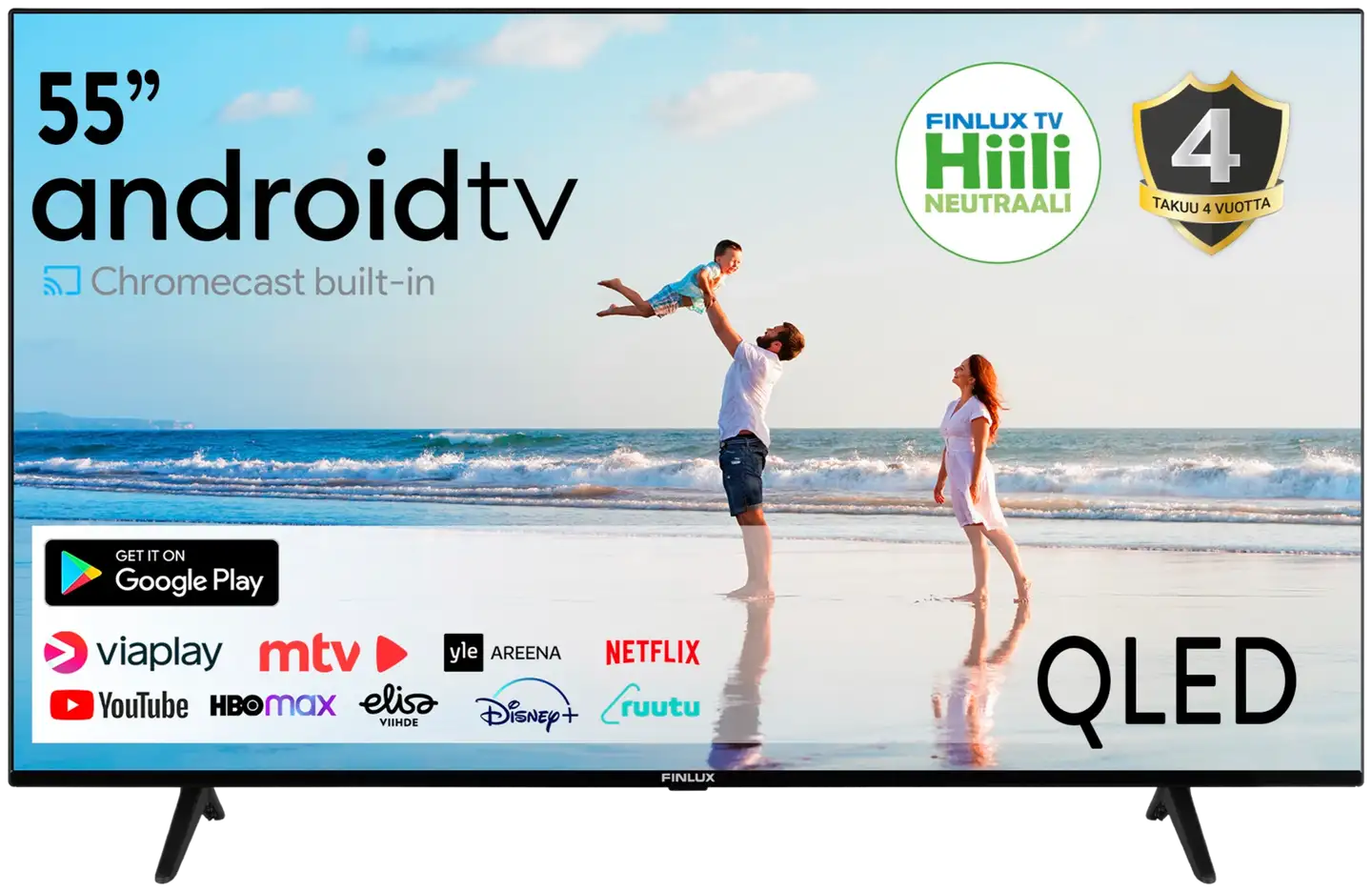 Finlux 55" 4K UHD QLED Android TV 55G10ESMI - 3