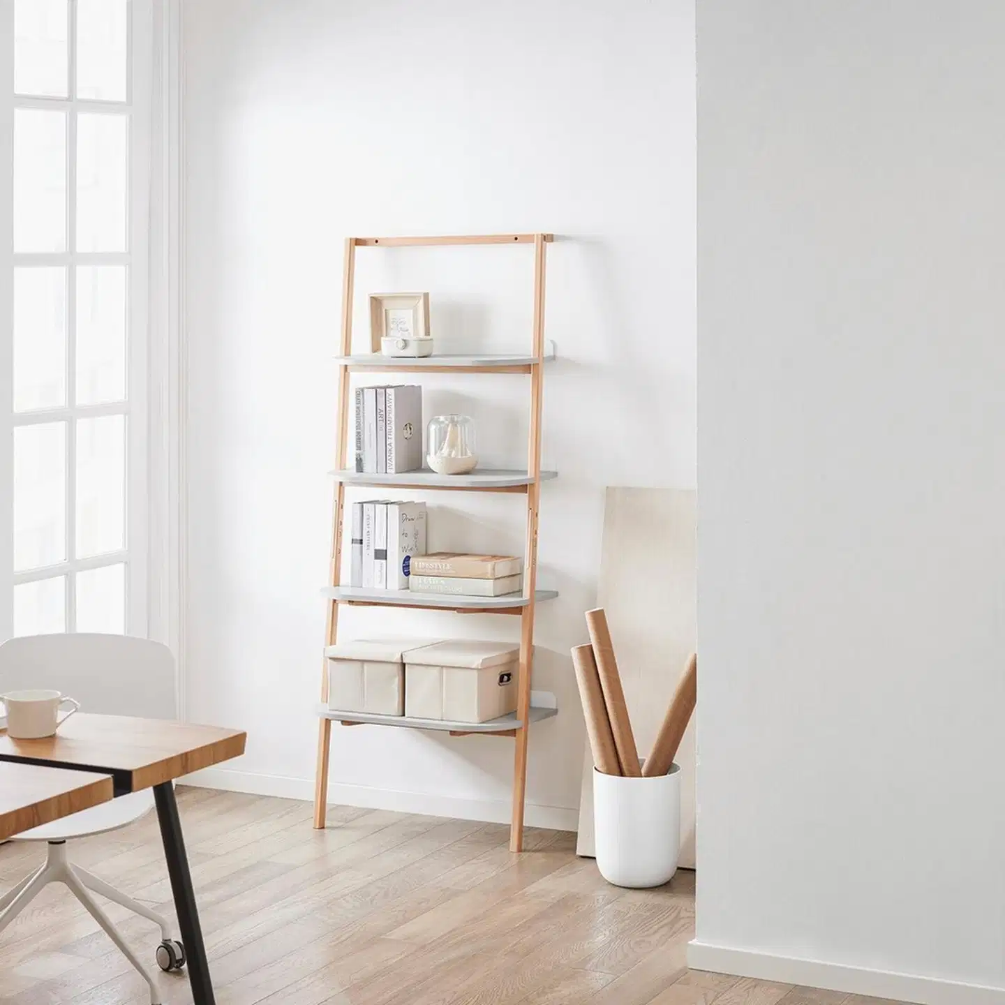 SoBuy seinähylly vaalea tammi HSTR02-HG - 1