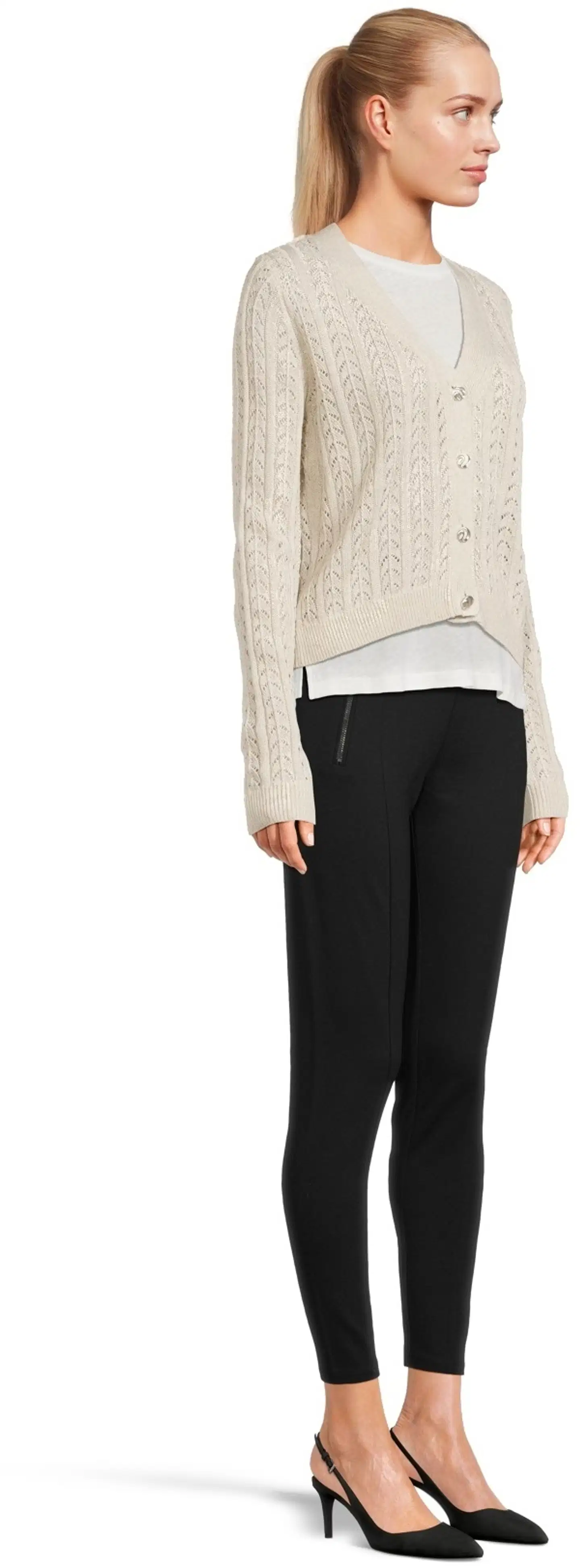 London Fog naisten pitsineuletakki 213L261715 - BEIGE - 4