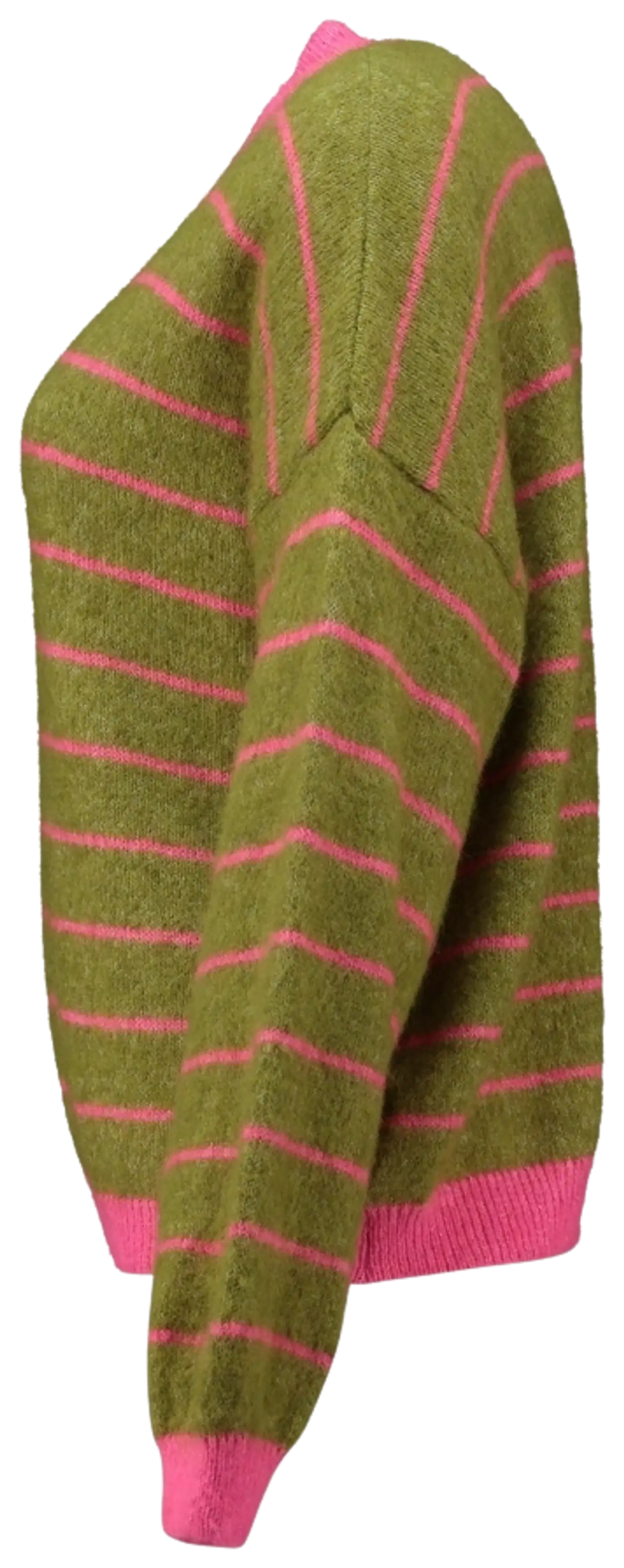 Hailys naisten neule Ke44rry - avocado/pink stripe - 2