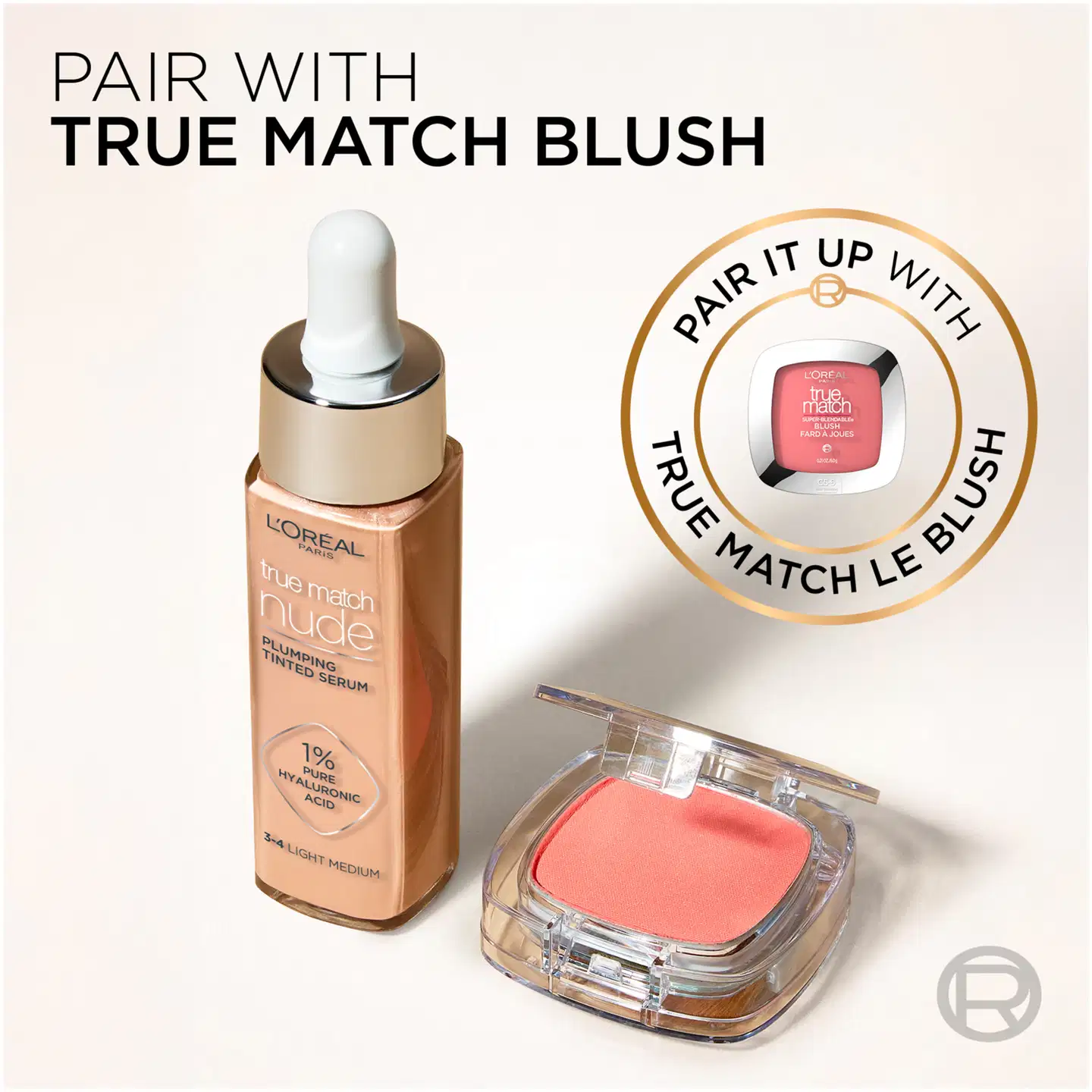 L'Oréal Paris True Match Nude Plumping Tinted Serum  5-6 Medium Tan -meikkivoide 30 ml - Very Light - 9
