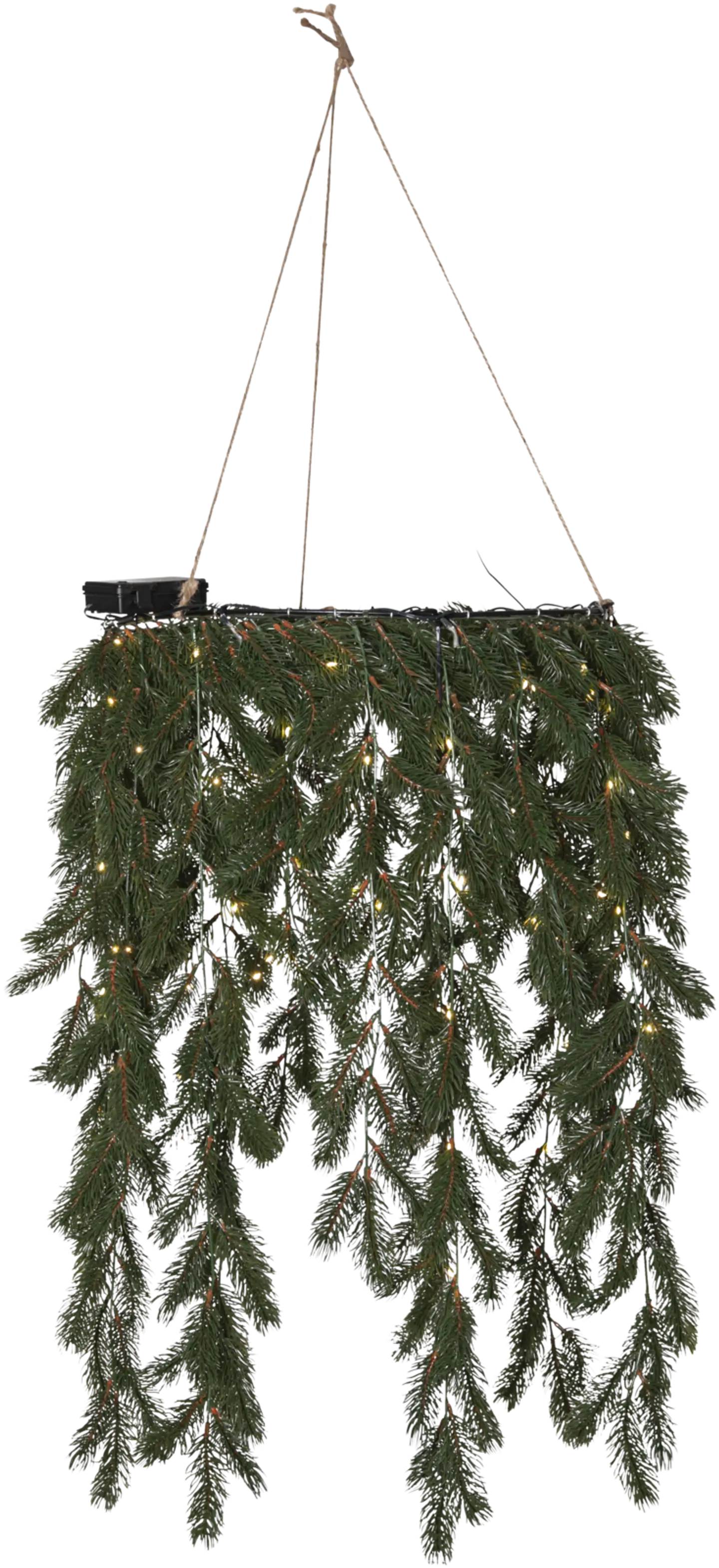 Star Trading  LED-riippukranssi Erna 50x50 cm 0,32W 3100K paristokäyttöinen vihreä IP44 - 1