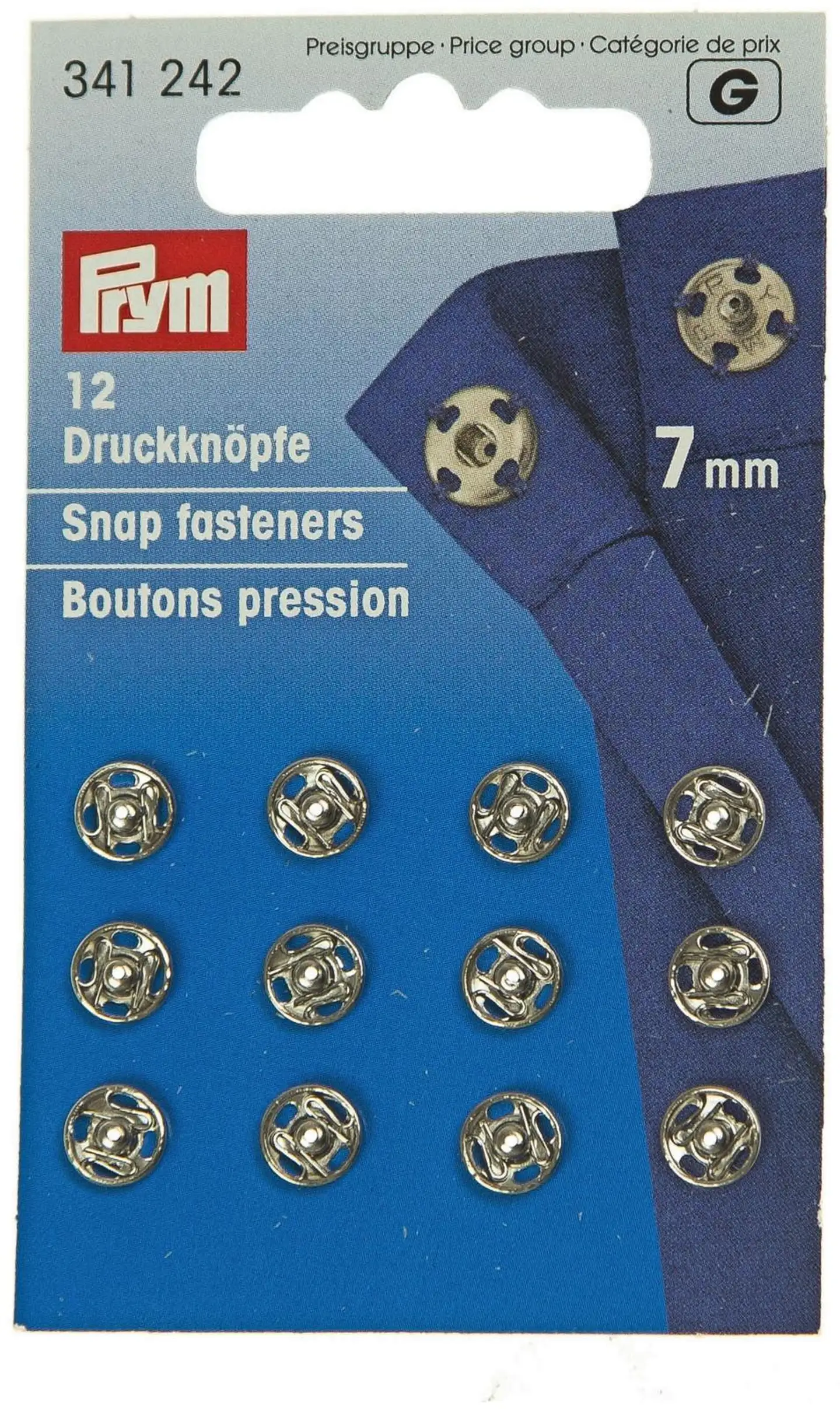 Prym ommeltavat nepparit niklattu 15mm - NIKLATTU 7MM