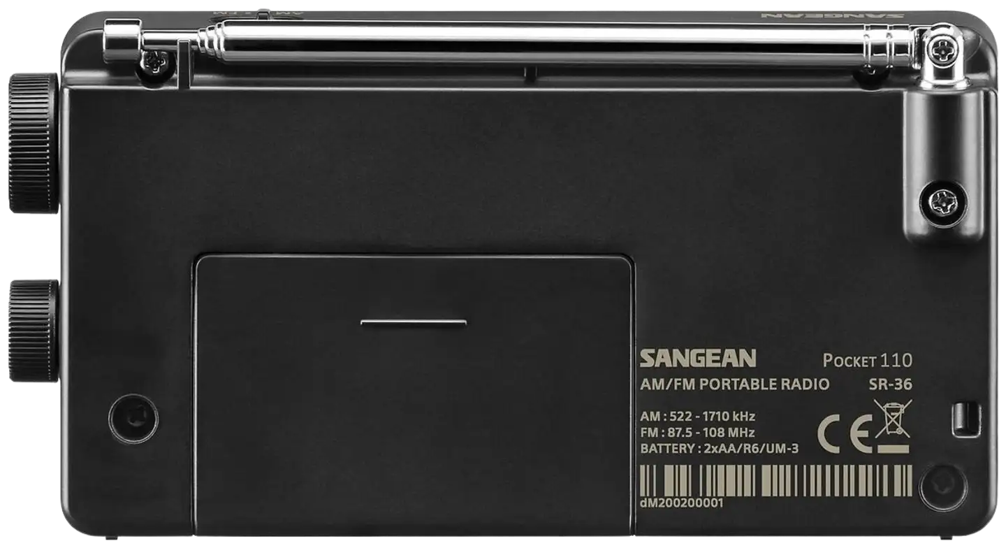 Sangean taskuradio SR-36 musta - 3