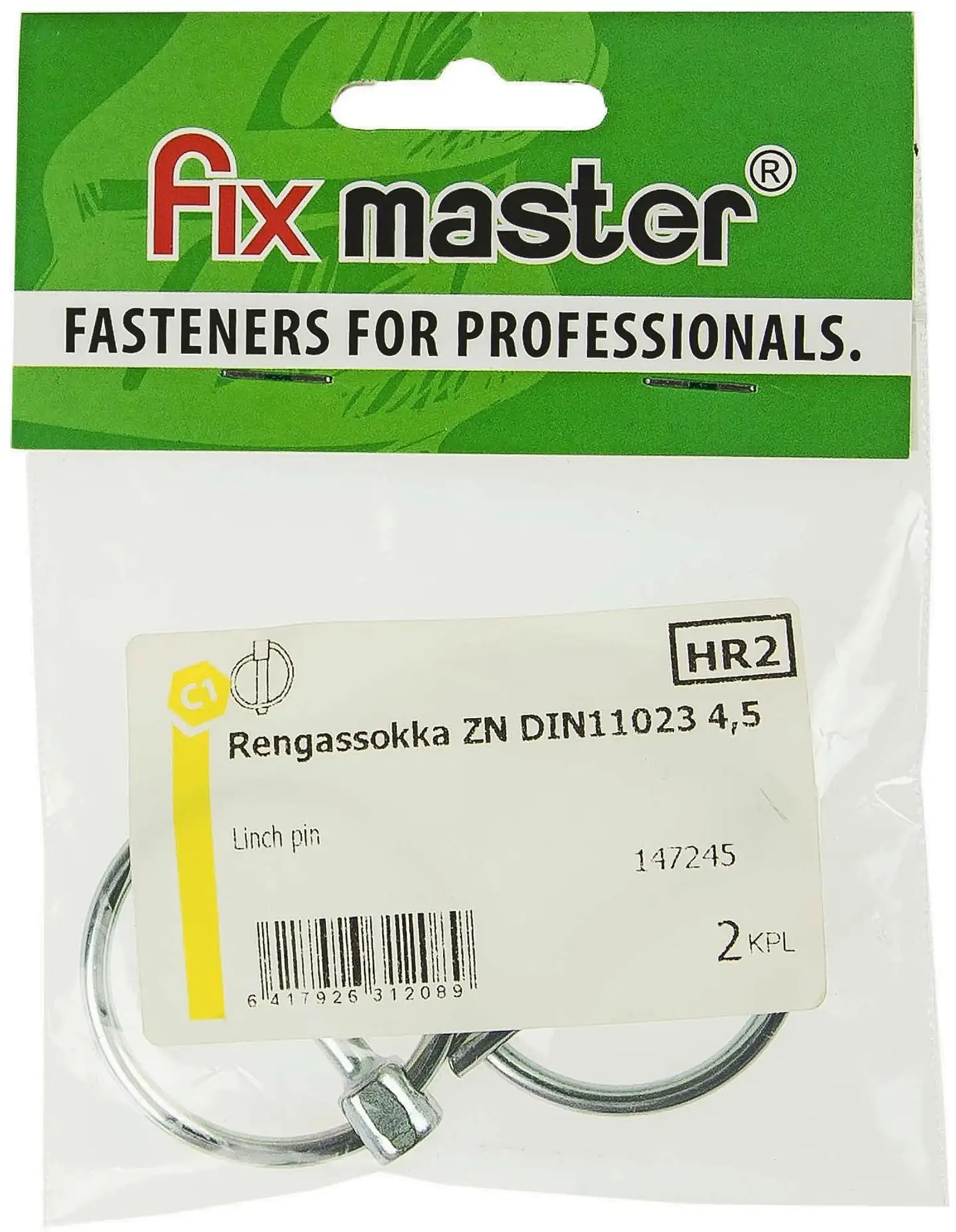 Fix Master rengassokka 4,5mm sinkitty 2kpl