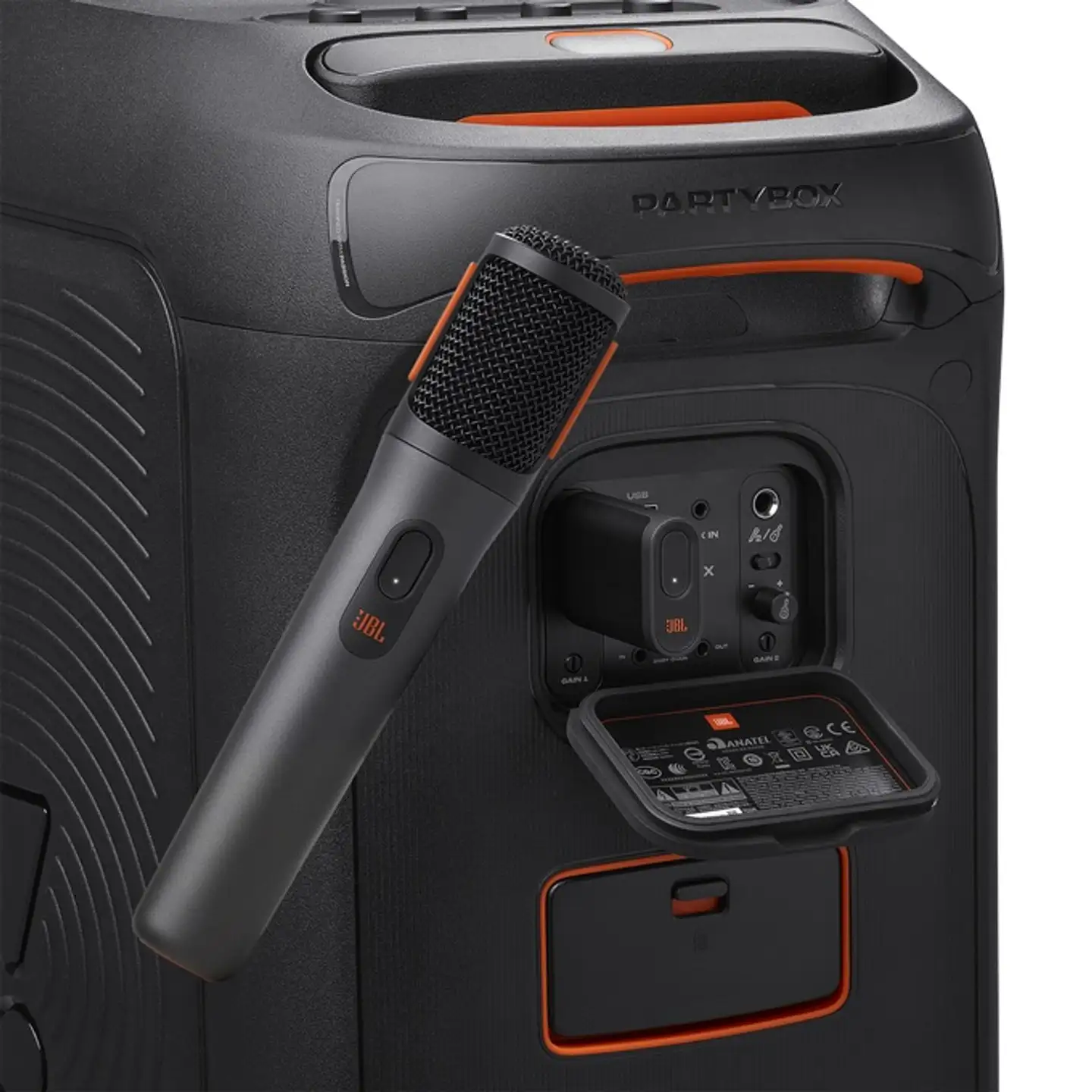 JBL Bluetooth kaiutin PartyBox 320 + 2kpl langaton mikrofoni - 14